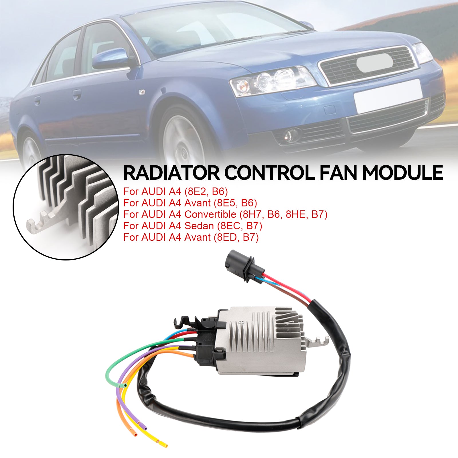 Module d'unité de commande de ventilateur de radiateur 8E0959501AB pour Audi A4 8E2 8E5 B6 8E0959501AG