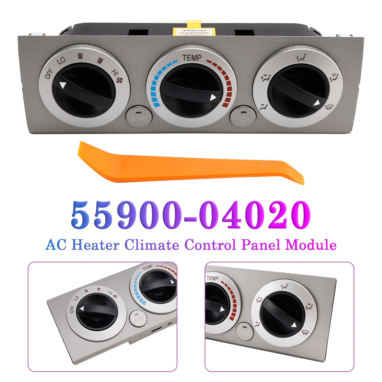 AC Heater Climate Control Panel Module 55900-04020 for Toyota Tacoma 2005-2008