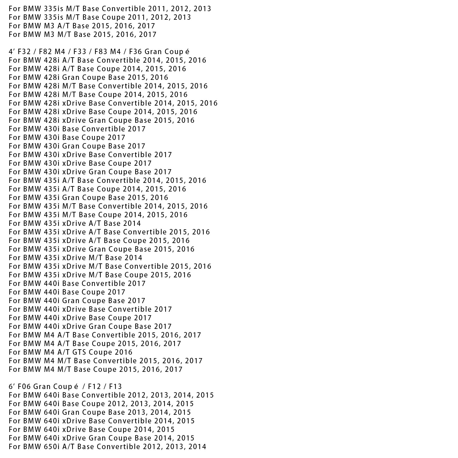 2Pcs Headlight LED Light Insert Diode Module For BMW 428i 435i 2014-2016