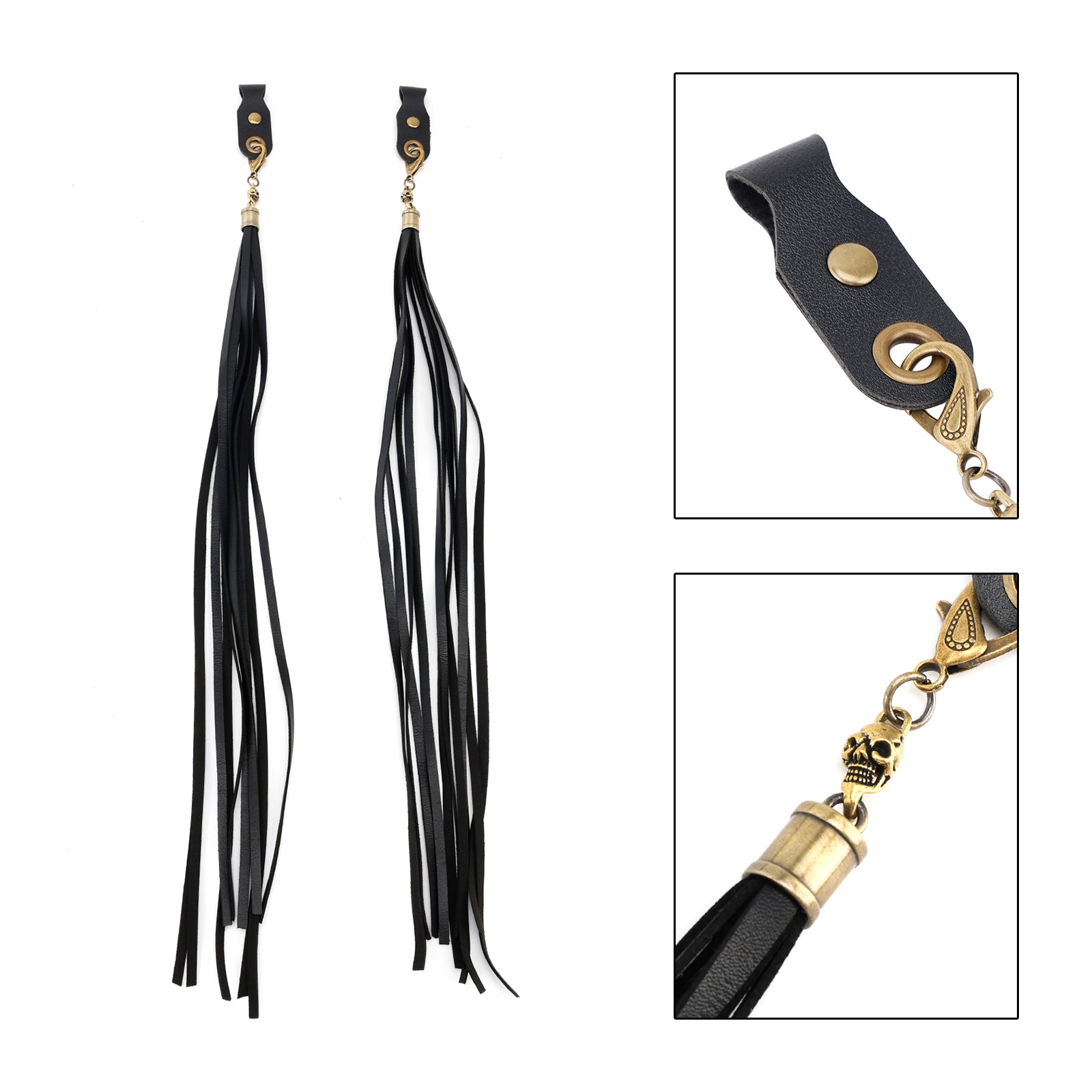 Handlebar Tassel Brake Lever Grip Decoration Black For Dyna Road Glide Road King