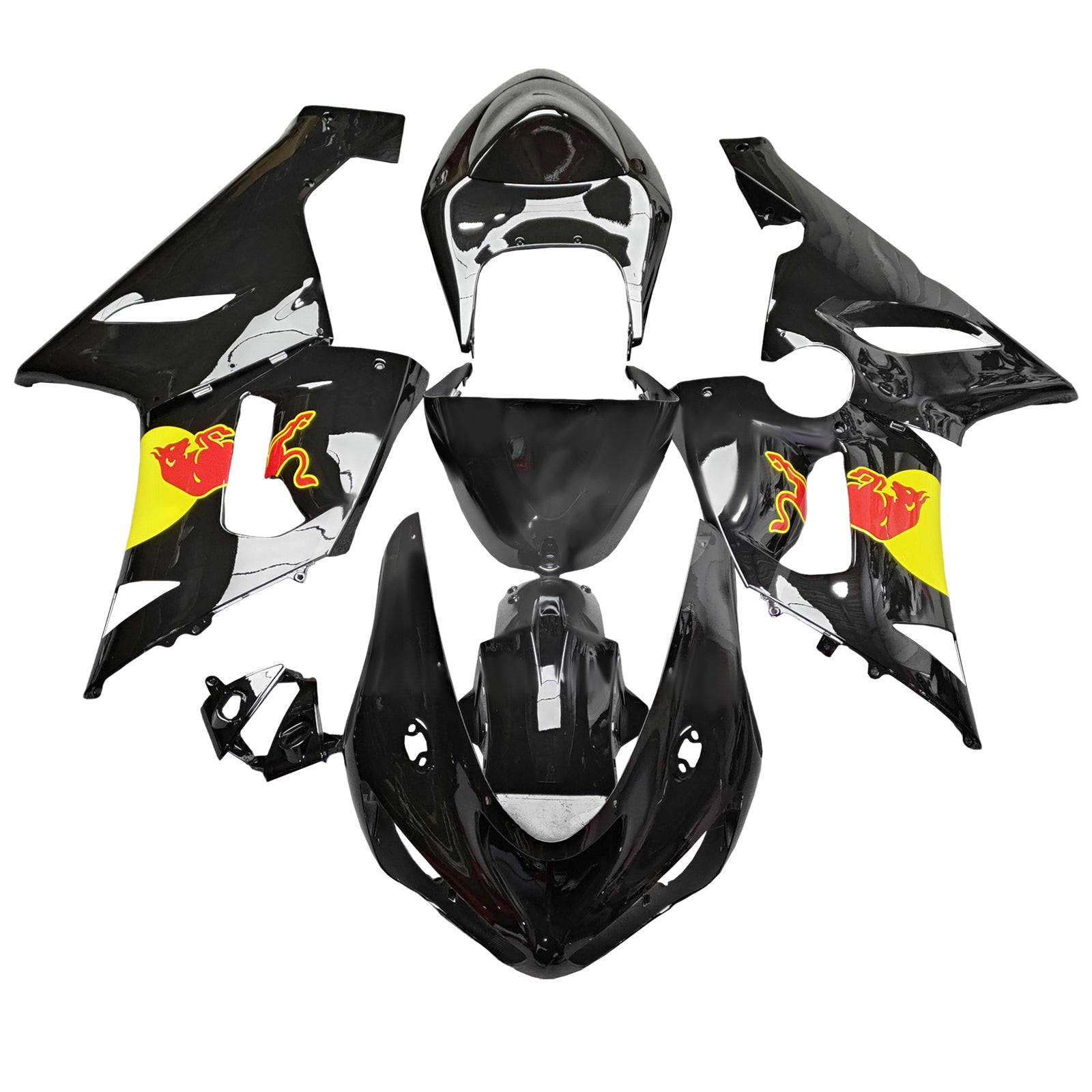 Injeksjon Fairing Kit Bodywork Plast Abs Fit for Kawasaki ZX6R 636 2005-2006