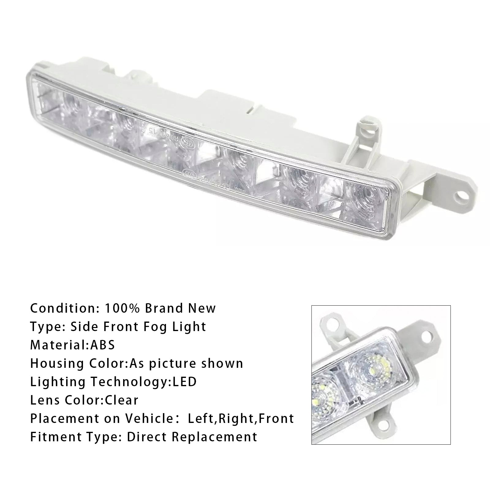 1 ks LED denné hmlové svetlo pre Citroen C3 Berlingo Peugeot 9802795580