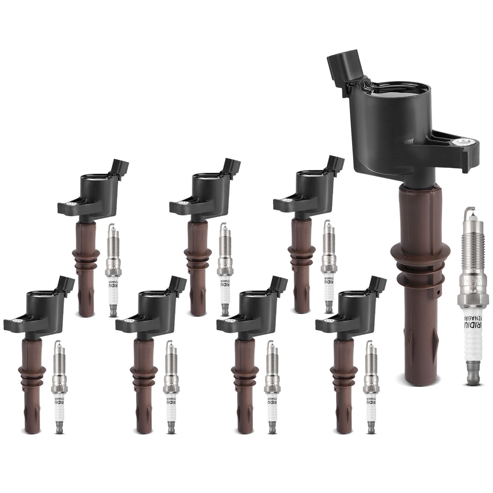 8pcs Bobinas de ignição +plugues de ignição DG521 SP509 para Ford F150 4.6L 5.4L