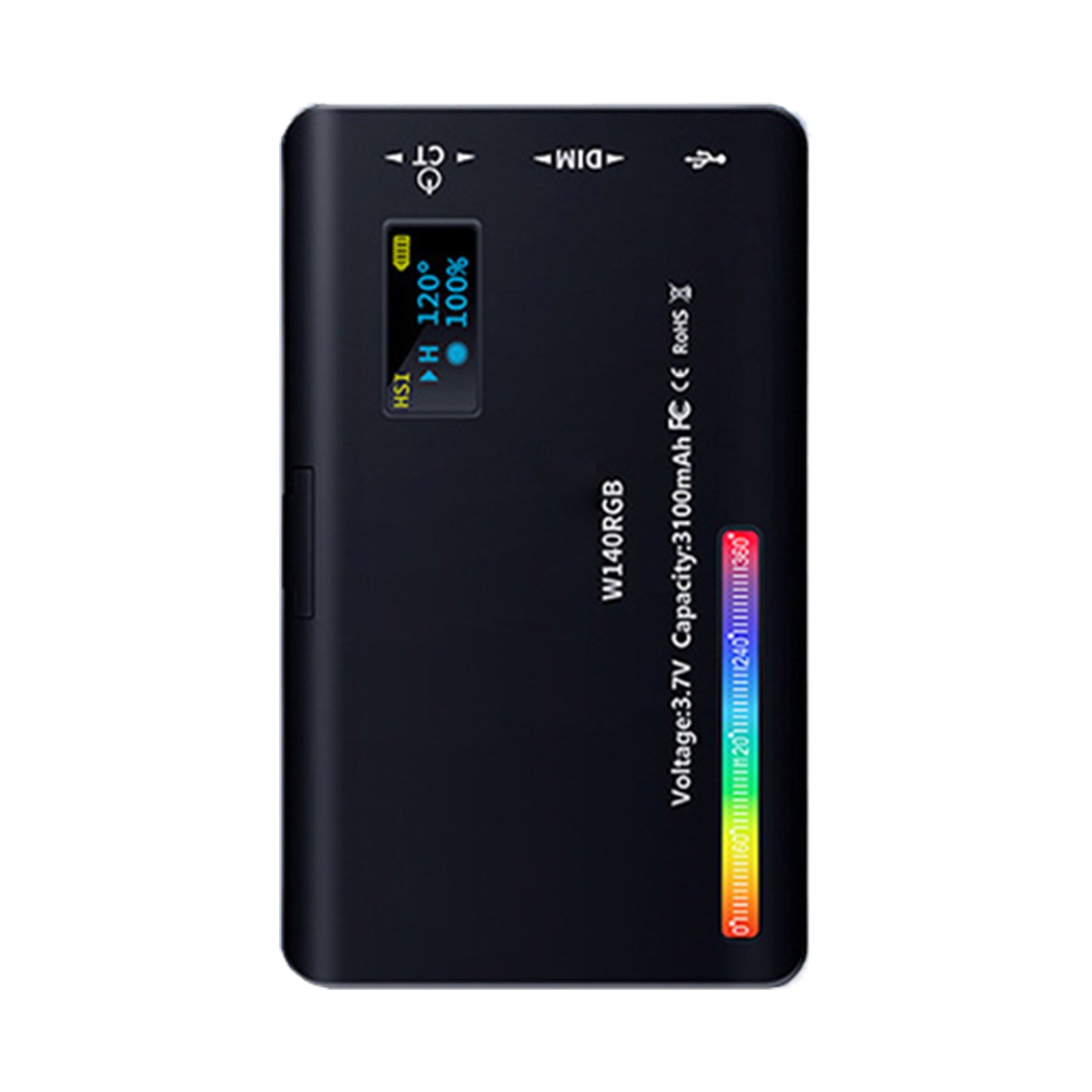 W140 RGB LED-videolampa fyllnadsljus videokamera mobiltelefon live skönhet utomhus