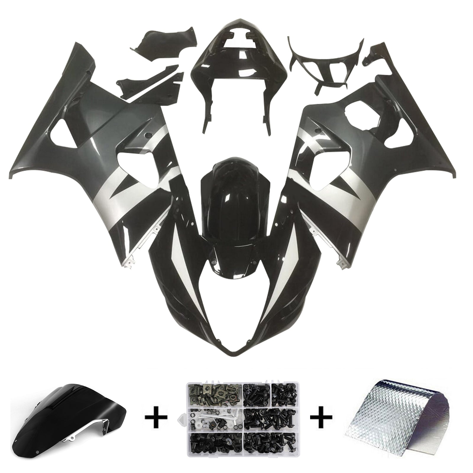 2003-2004 Suzuki GSXR1000 K3 Injectiekuipset Carrosserie Kunststof ABS