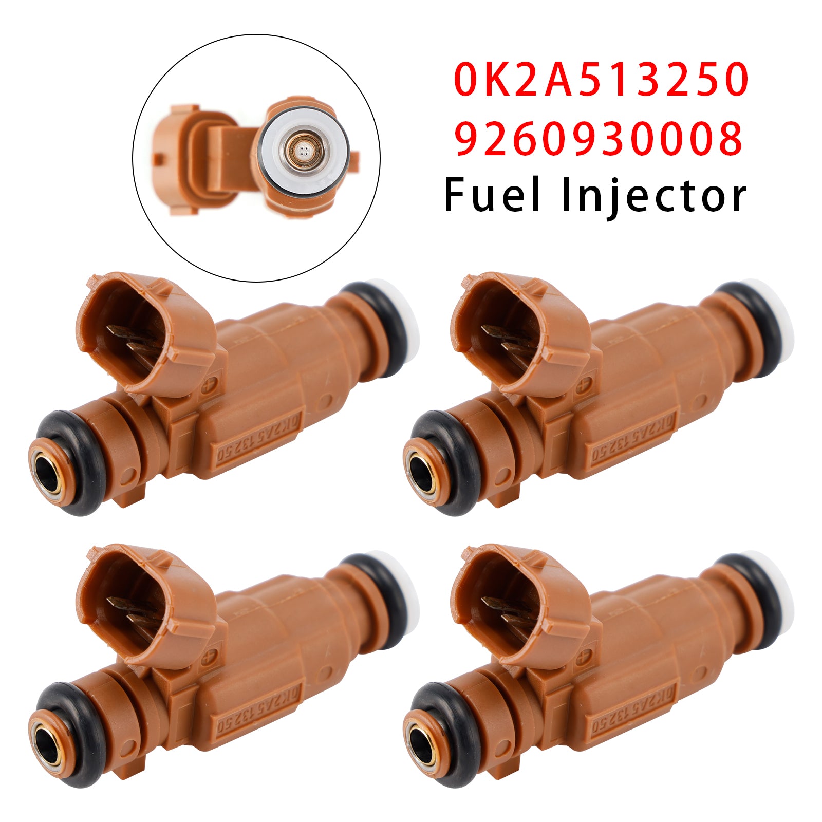 4Pcs Fuel Injector For Kia Spectra Sephia 98-04 L4 1.8L 0K2A513250 9260930008