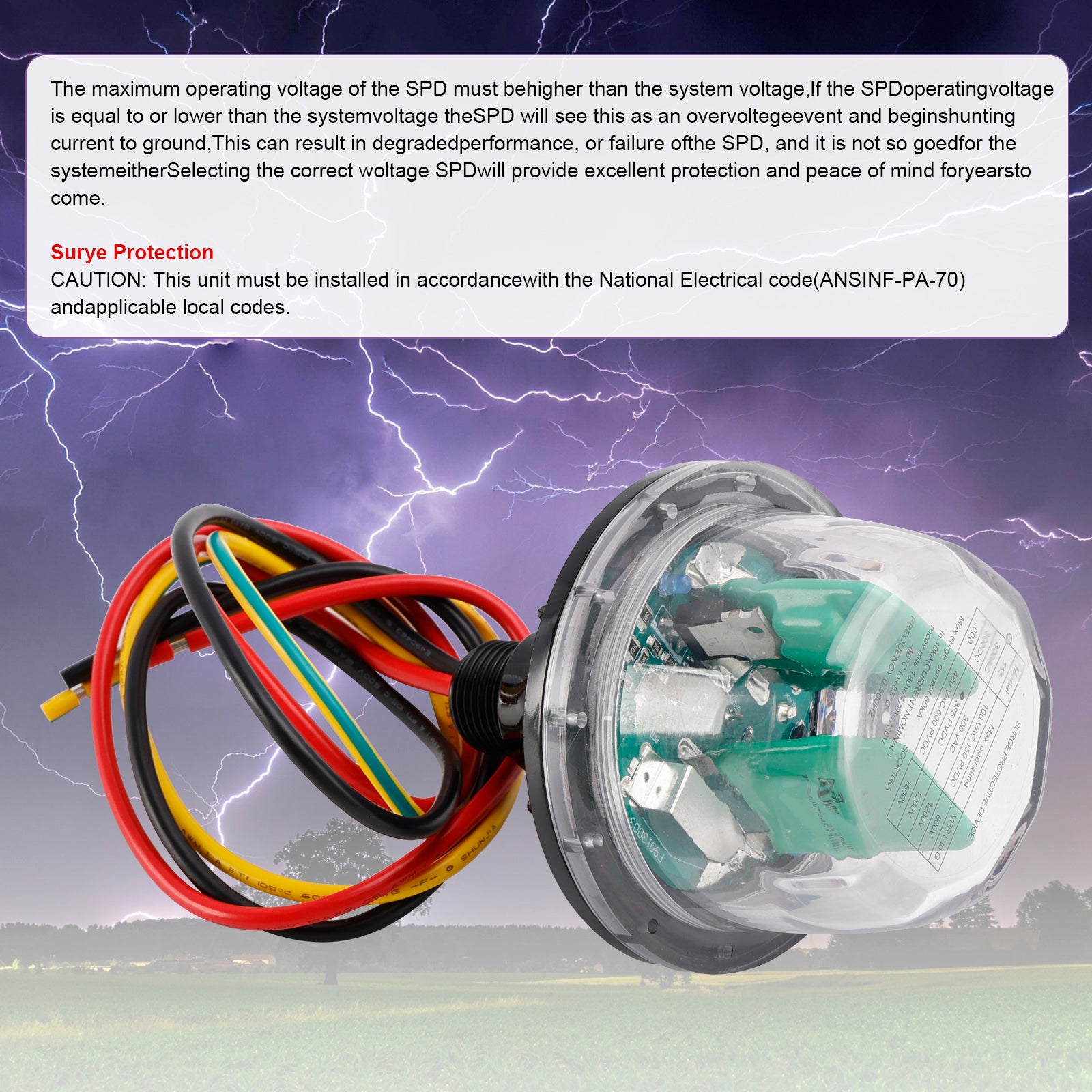 MNSPD-300-DC SOLAR SURGE PROTECTOR DE PROTECTOR 300VDC para Midnite Solar MNSPD-300-DC