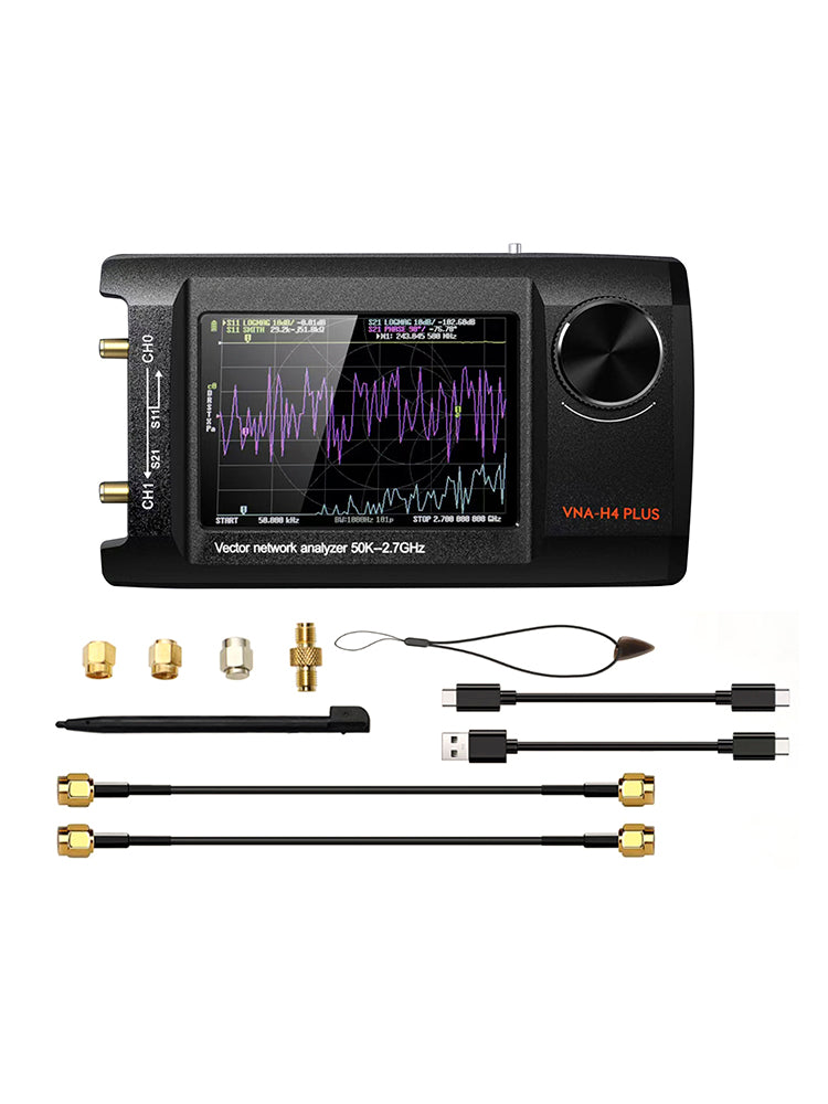 4 inch verbeterde NanoVNA Plus 50 kHz-2,7 GHz draagbare vectornetwerkanalysator