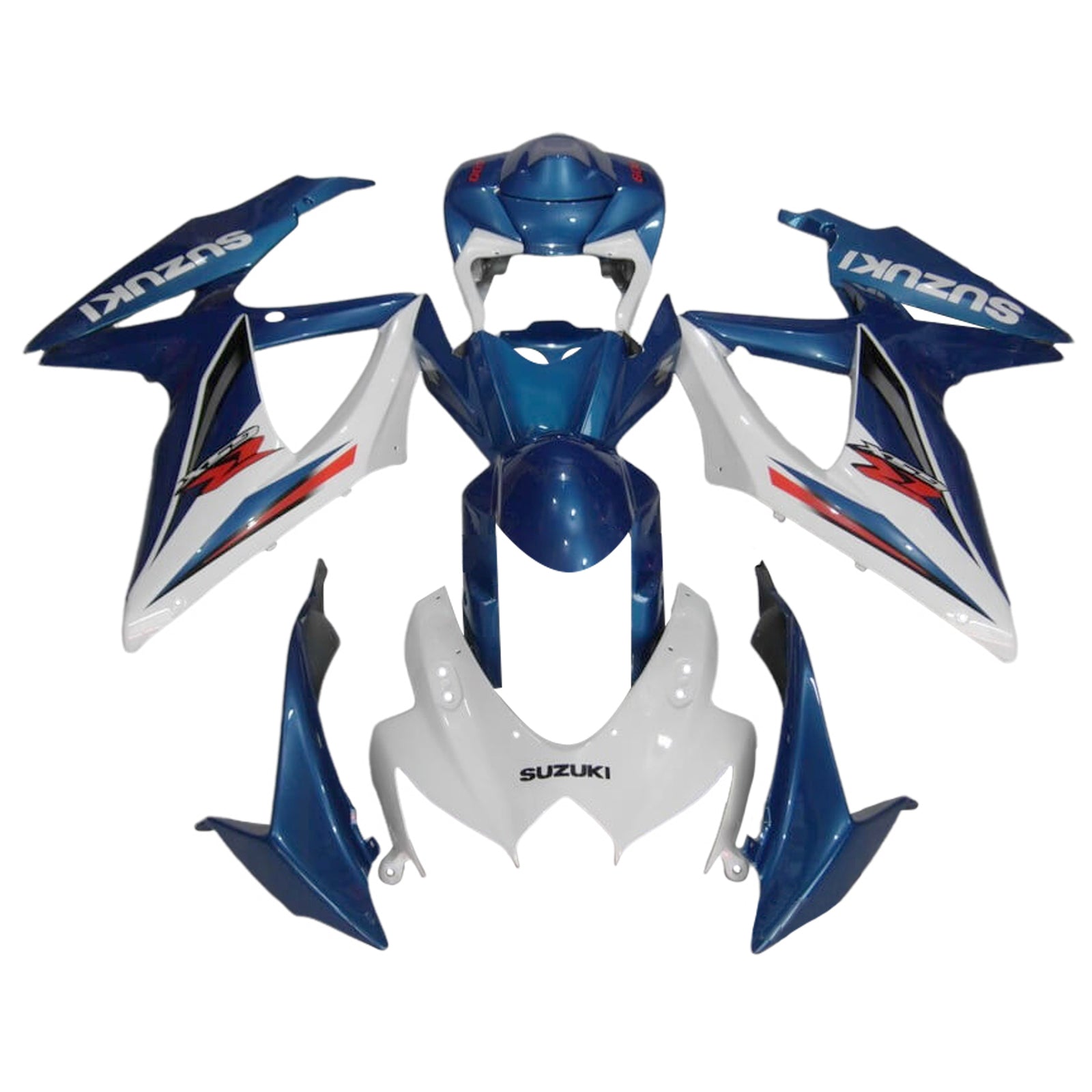 2008-2010 Suzuki GSXR 600/750 K8 Injeksjon Fairing Kit karosseri plast abs ABS