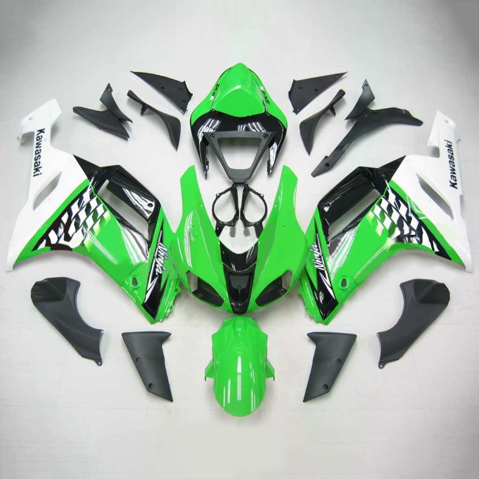 2007-2008 KAWASAKI ZX6R 636 AMOTOPART INJEKTION FAIRING KIT BOODYWORK ABS #103