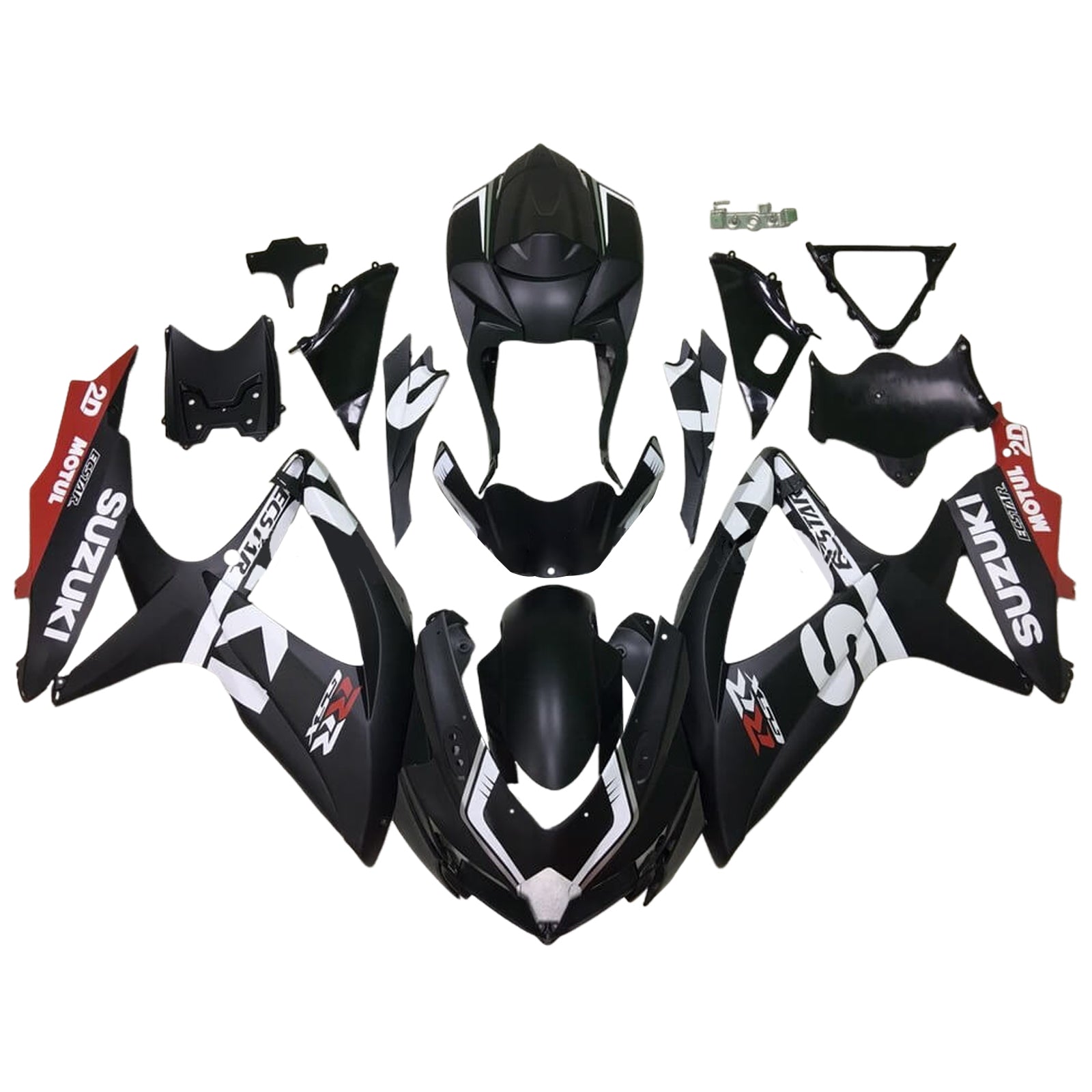 2008-2010 Suzuki GSXR 600/750 K8 Injeksjon Fairing Kit karosseri plast abs ABS