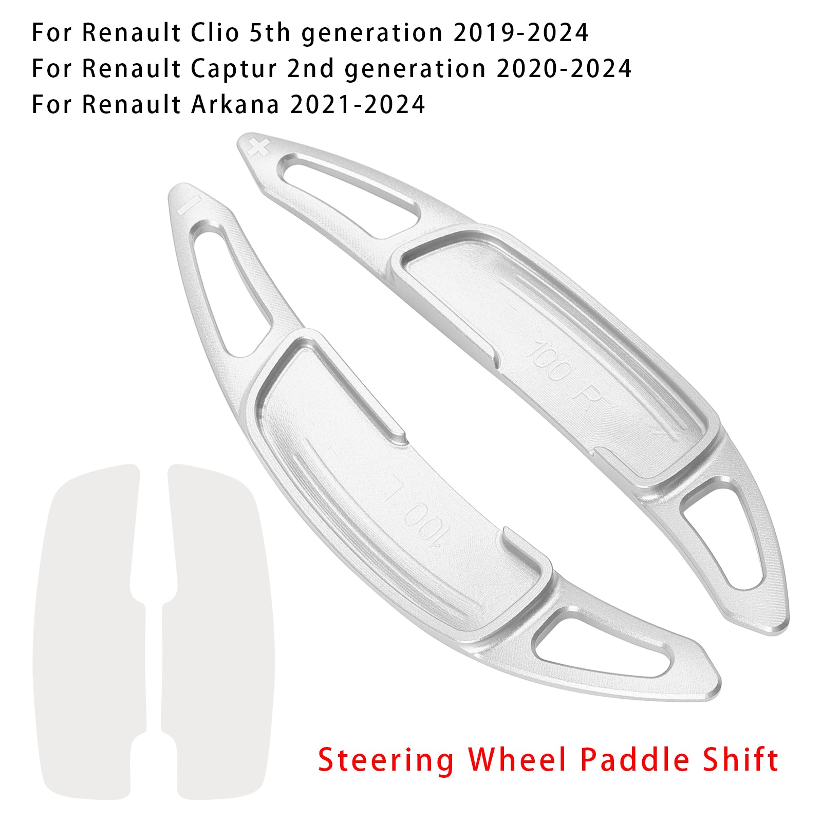 Steering Wheel Paddle Shifter Extension For Renault Clio Captur Aluminium