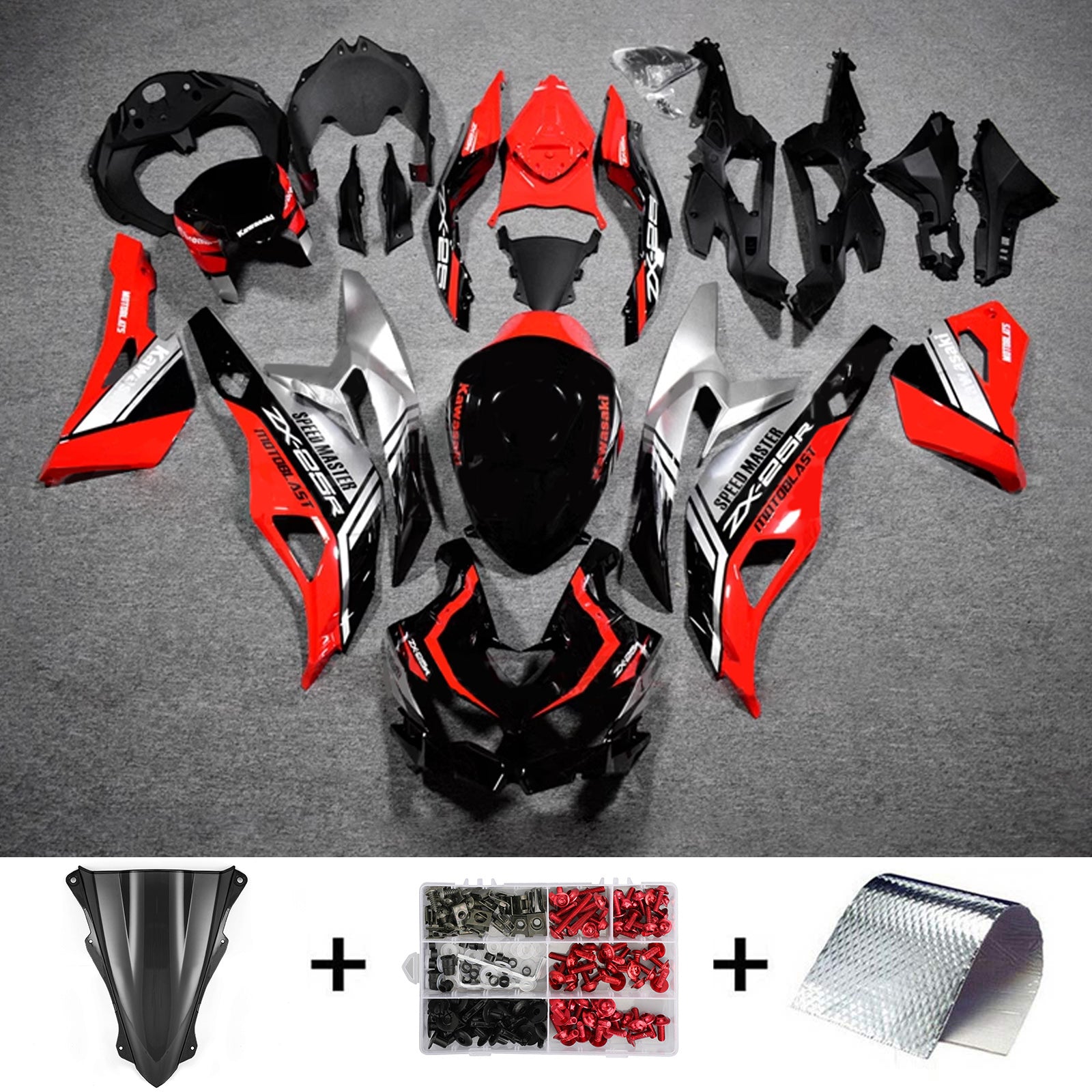 2019-2025 Kawasaki Ninja ZX-25R Amotopart Injection Fairing Kit Bodywork ABS #104
