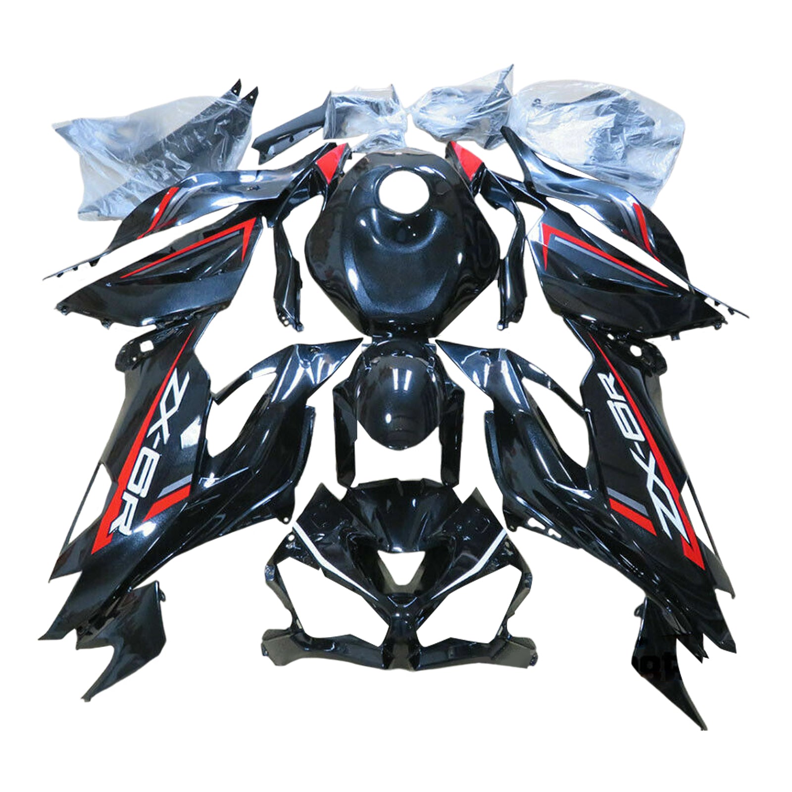 2019-2023 KAWASAKI ZX6R Injektion Fairing Kit Bodywork Plastic ABS