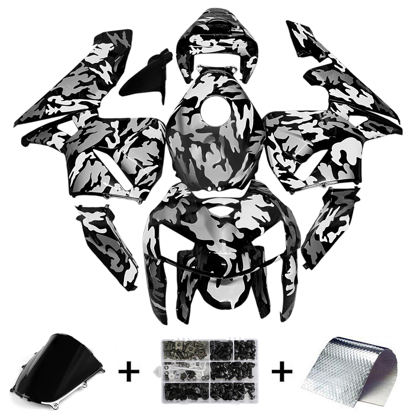 Injektionsmässa Kit Bodywork Plastic ABS för Honda CBR600RR 2005-2006 F5