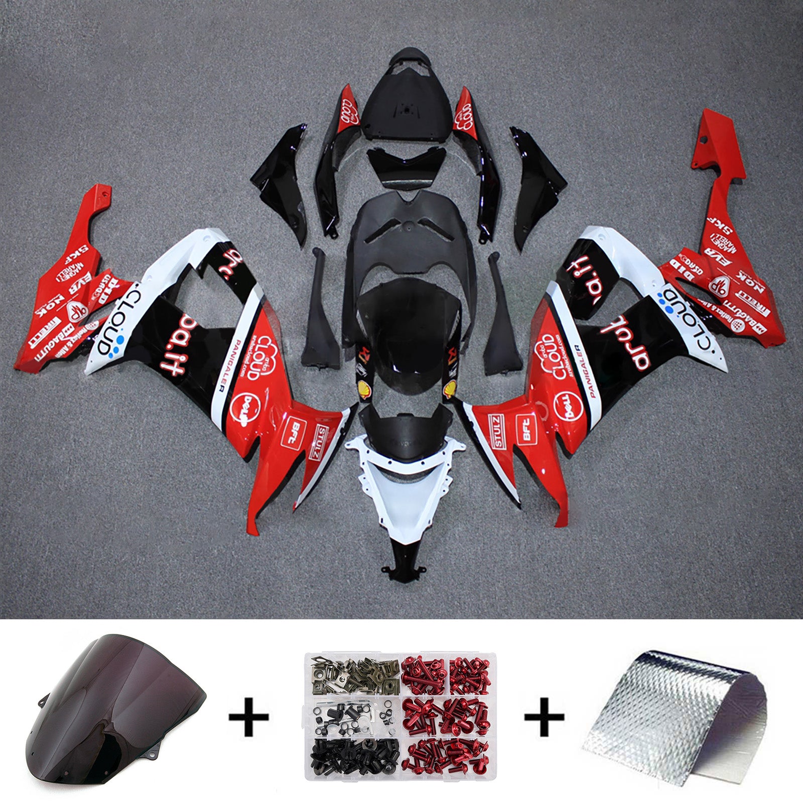 Injection Fairing Kit Bodywork Plastic ABS fit For Kawasaki ZX10R 2008-2010
