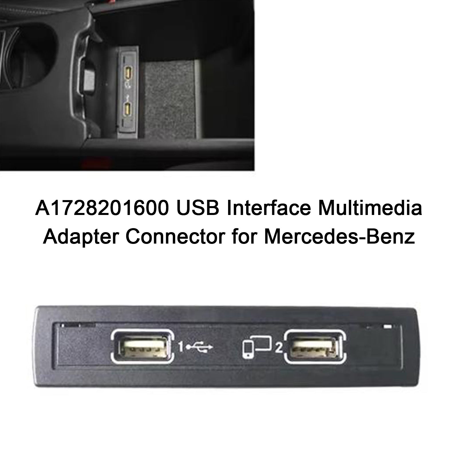 2013-2018 Mercedes-Benz W176 USB-gränssnittsadapter av klass A, kontakt A1728201600