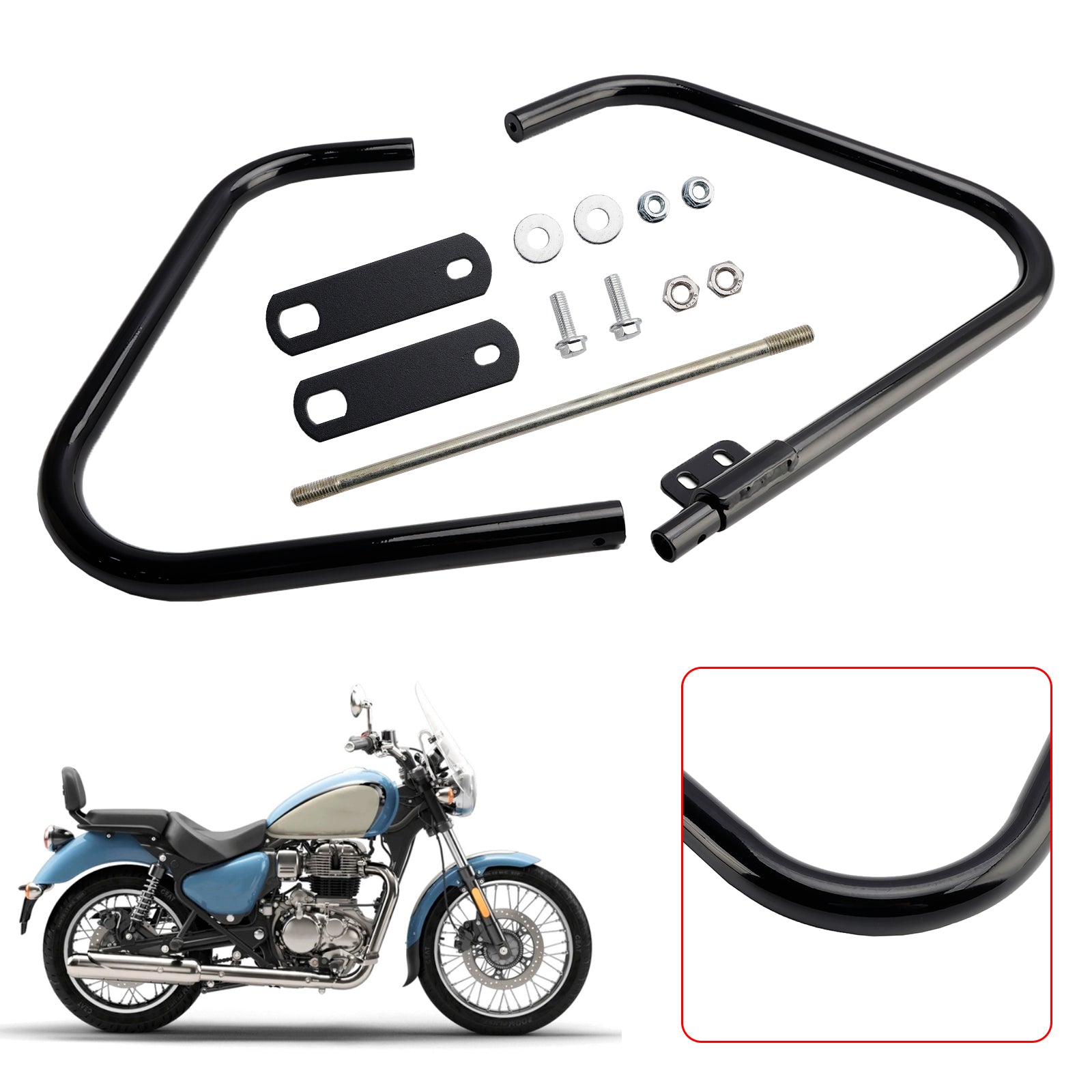2021-2024 Royal Enfield Meteor 350 stötfångare motorskyddsskydd Crash Bar