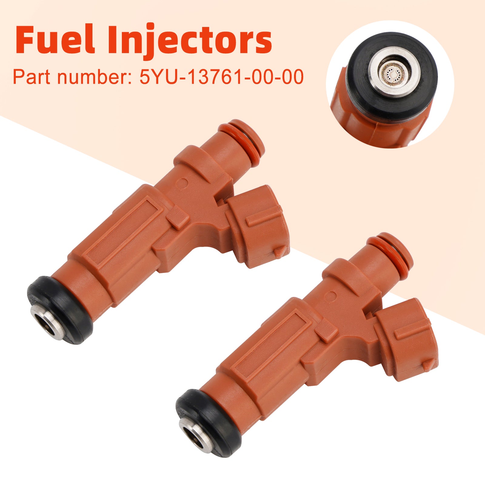 2pcs drivstoffinjektorer 5yu-13761-00-00 for Yamaha Stratoliner Raider Roadliner