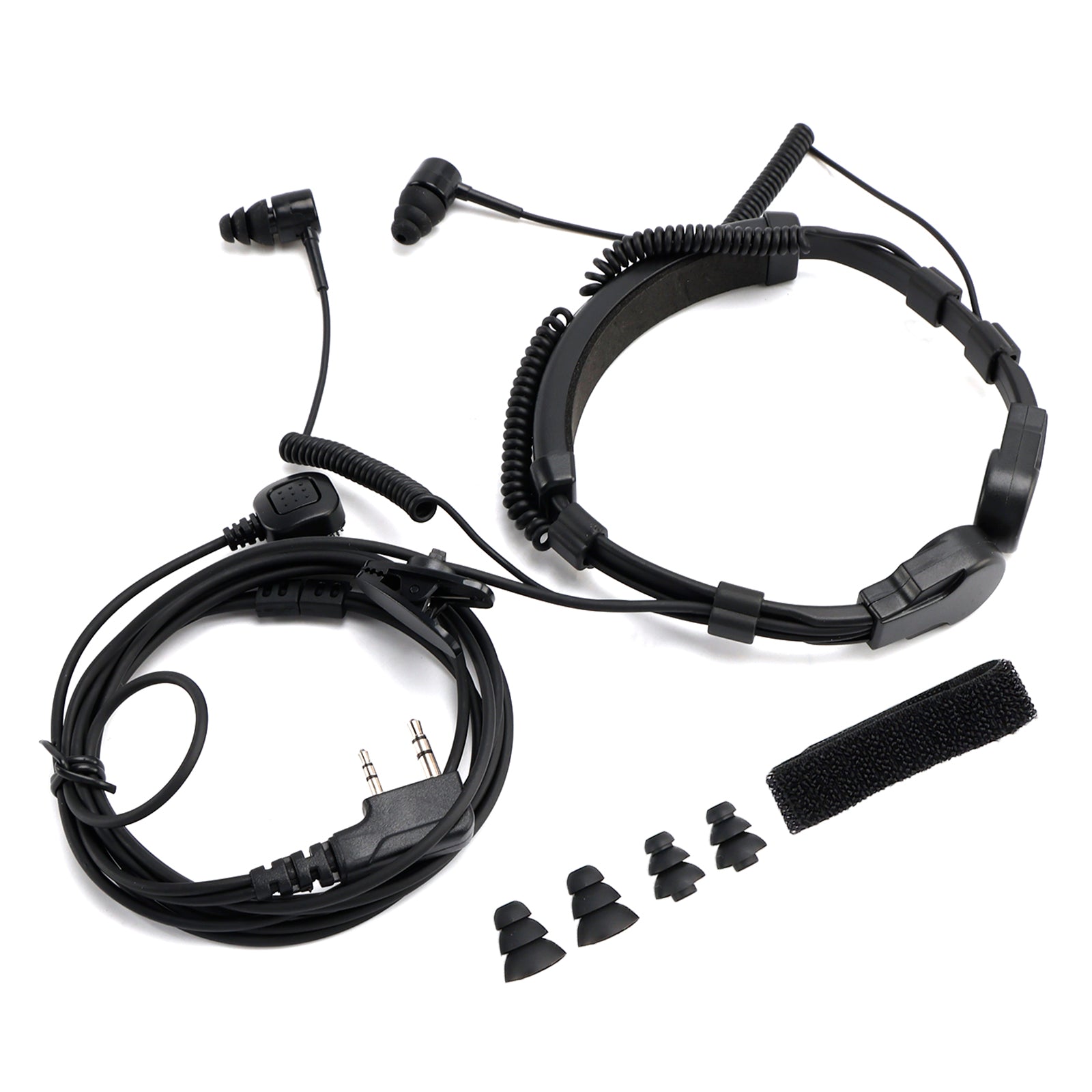 K-Head Télescopique Gorge Vibration Micro Casque pour TK-208 TK-220 TH-D7 TH-F6