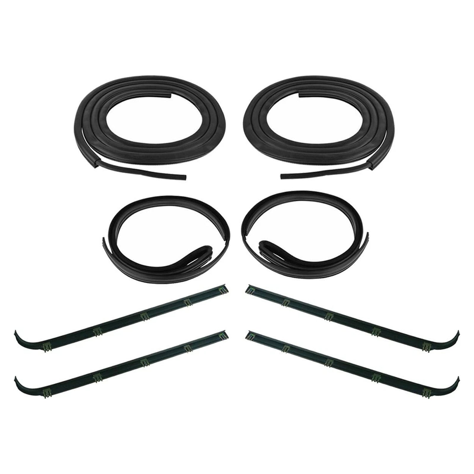 8PCS Door Window Sweep Weatherstrip Seal Kit For Ford Bronco F150 1987-1997