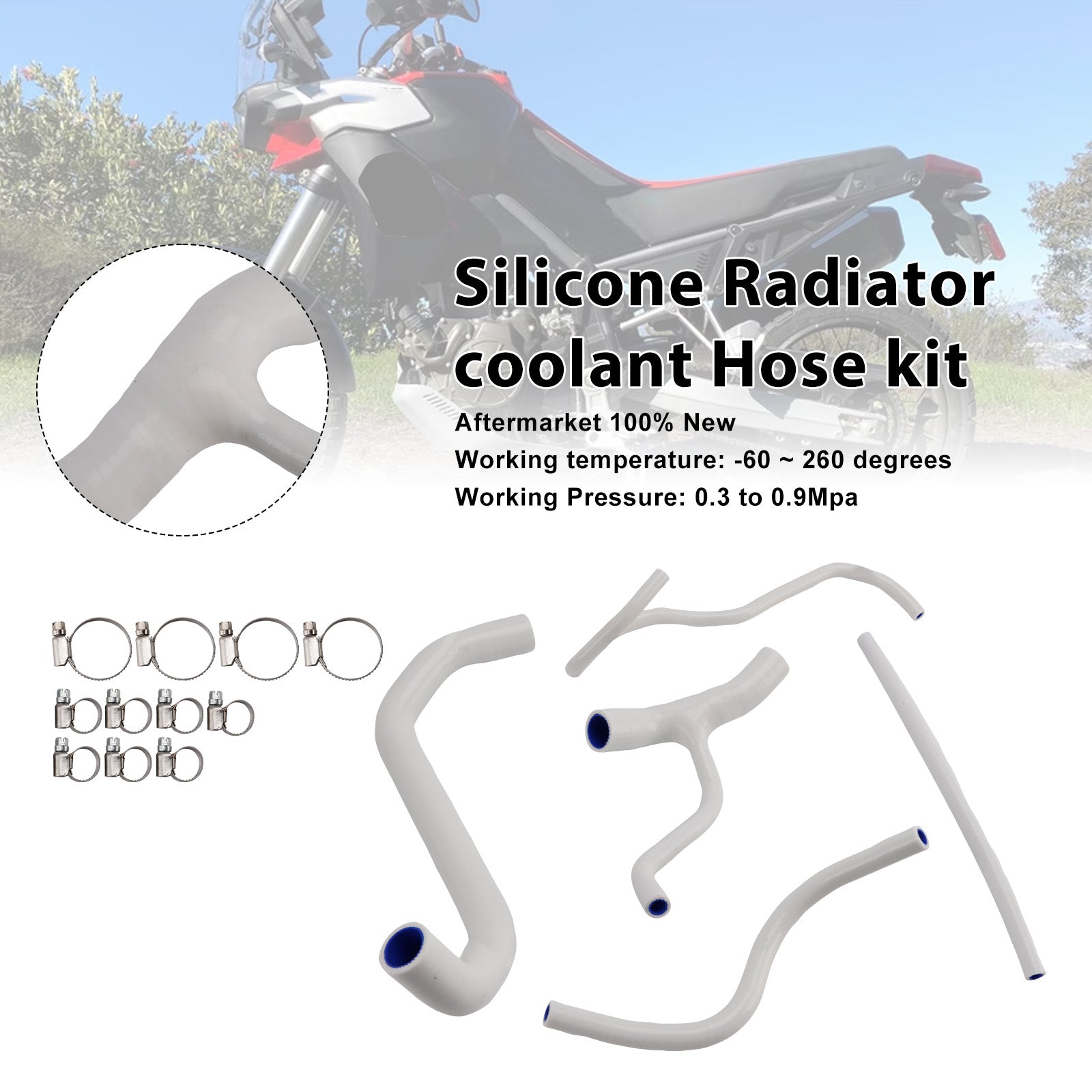 2022-2025 Aprilia Tuareg 660 Silicone Radiator coolant Hose