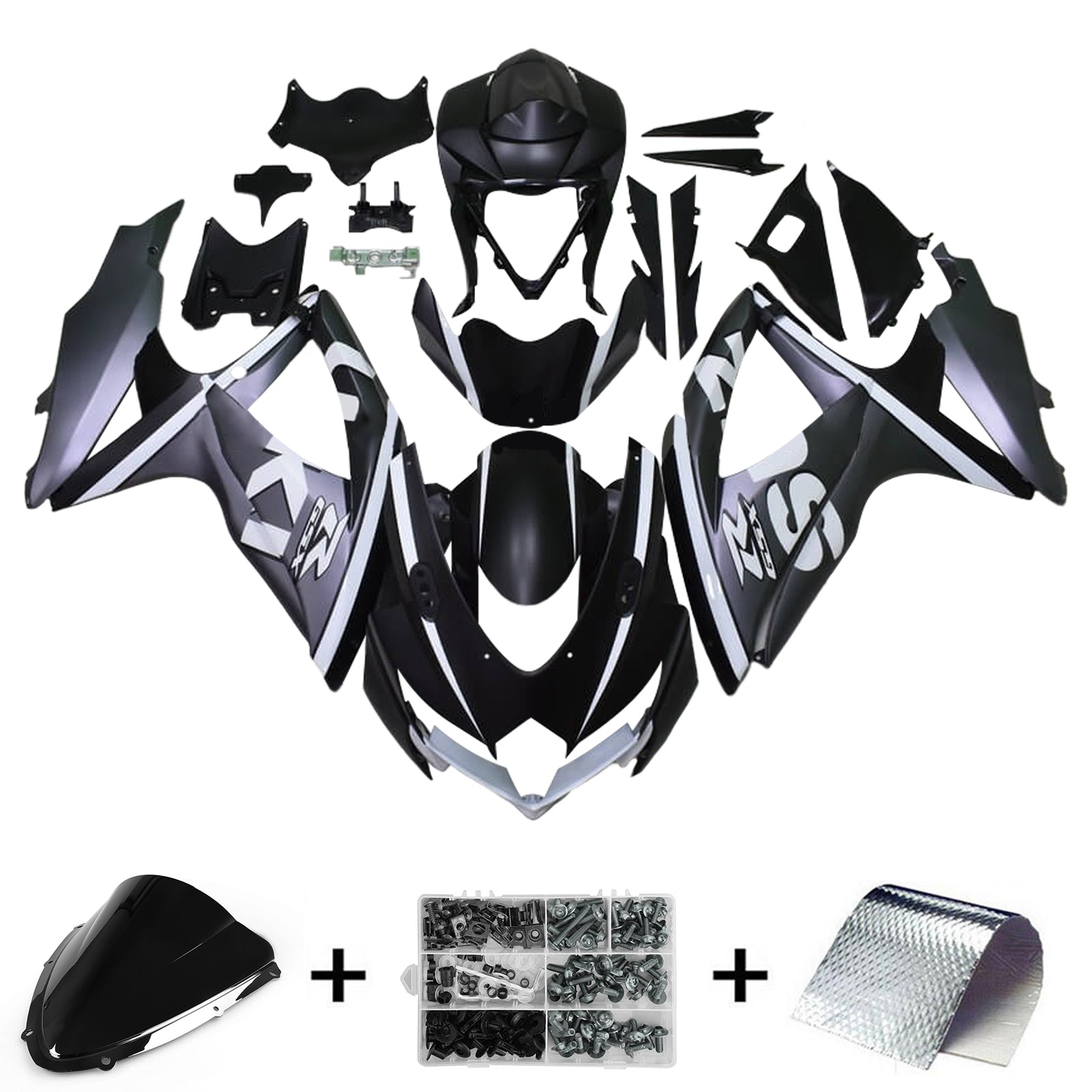 2008-2010 Suzuki GSXR 600/750 K8 Injeksjon Fairing Kit karosseri plast abs ABS