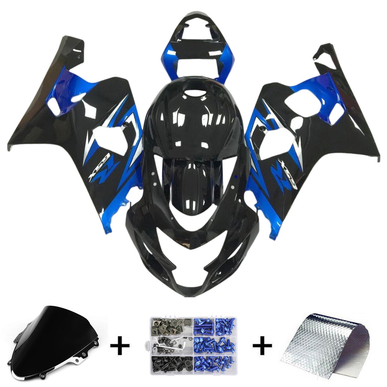 2004-2005 Suzuki GSXR 600/750 K4 Injektionsmässa Kit Bodywork Plastic ABS