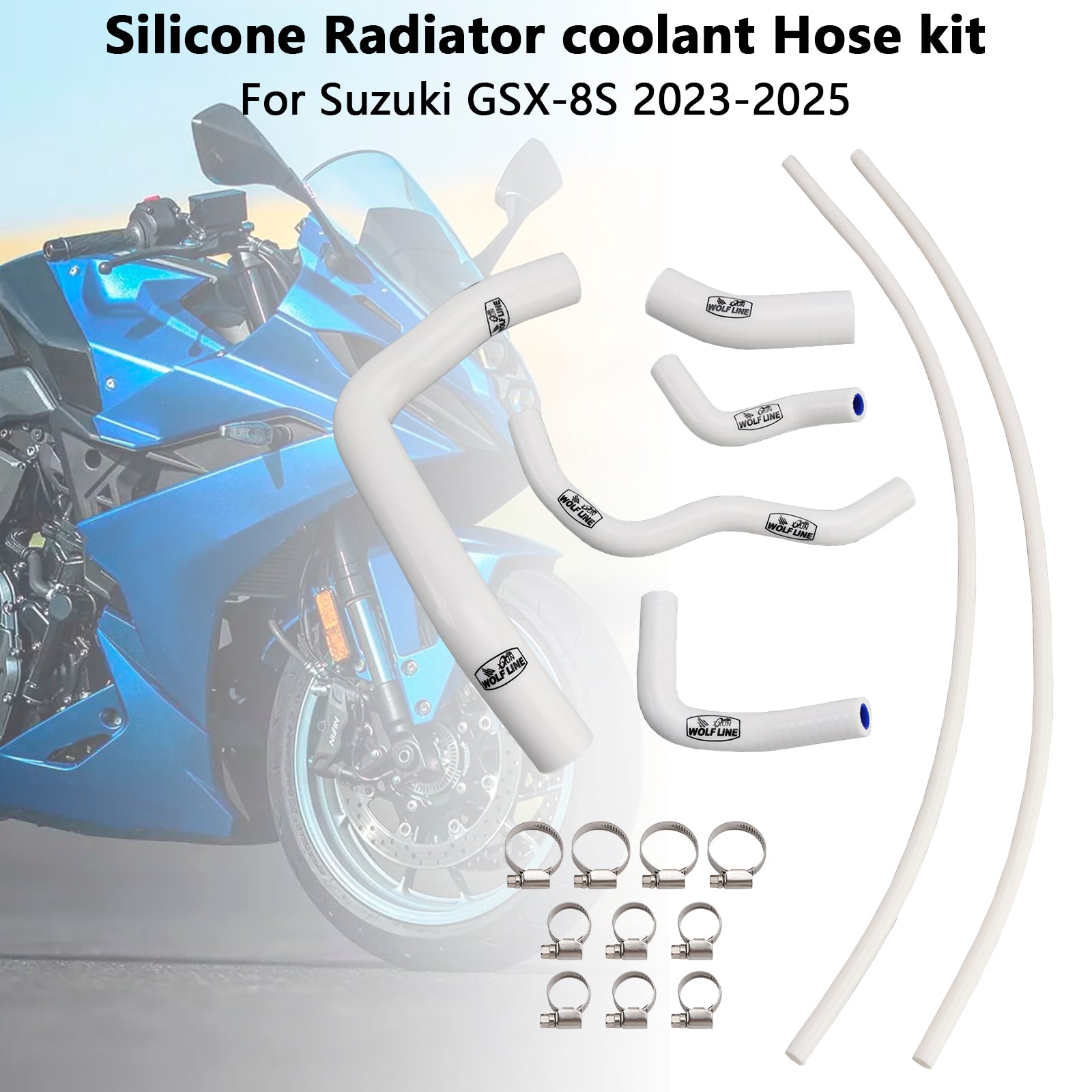 2023-2025 Suzuki GSX-8S Silicone Radiator coolant Hose