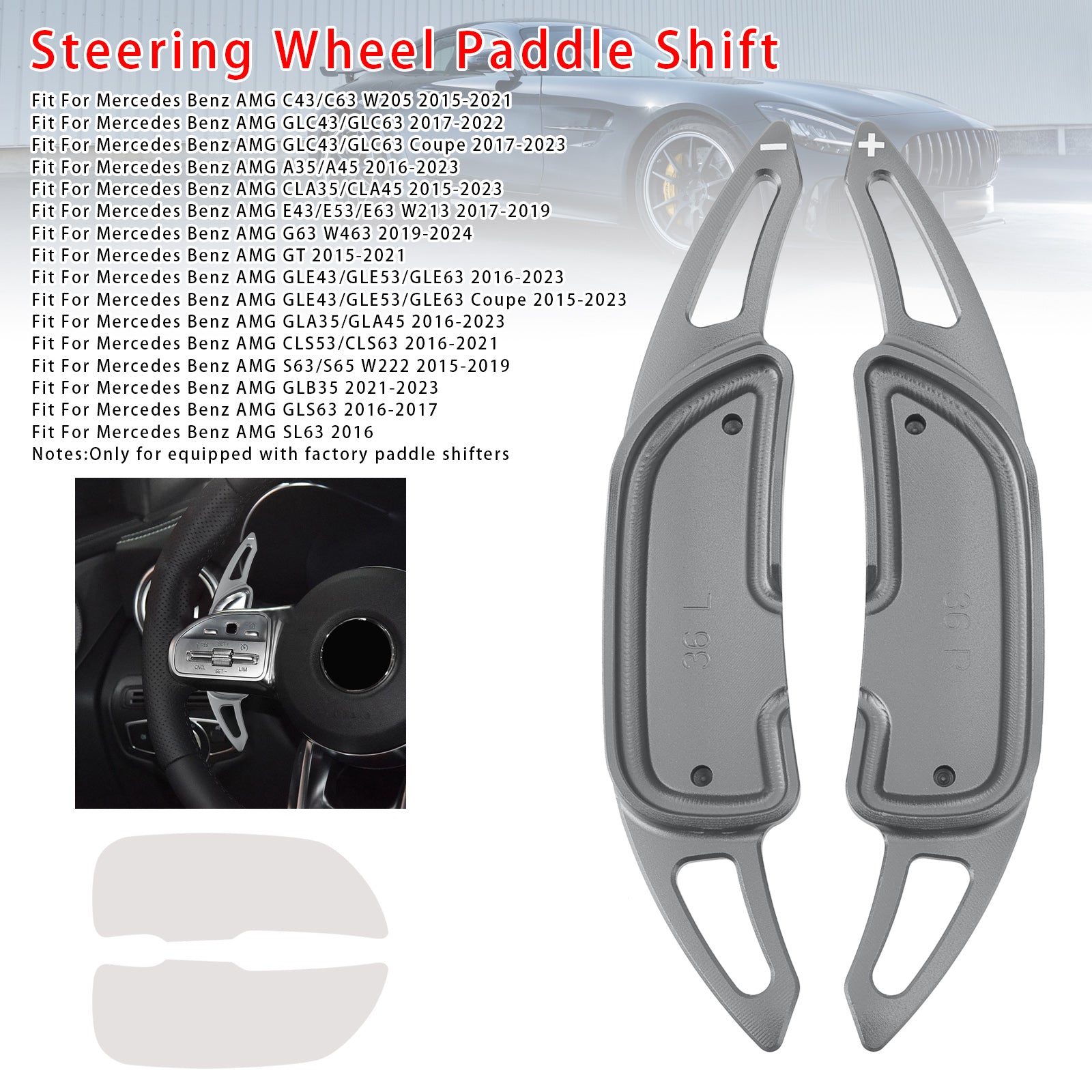 Extension de paletteur de volant pour Mercedes Benz AMG