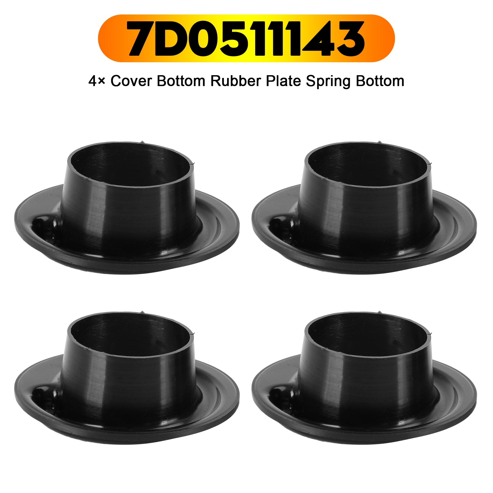 VW Bus T4 4× Cover Bottom Rubber Plate Spring Bottom 7D0511143