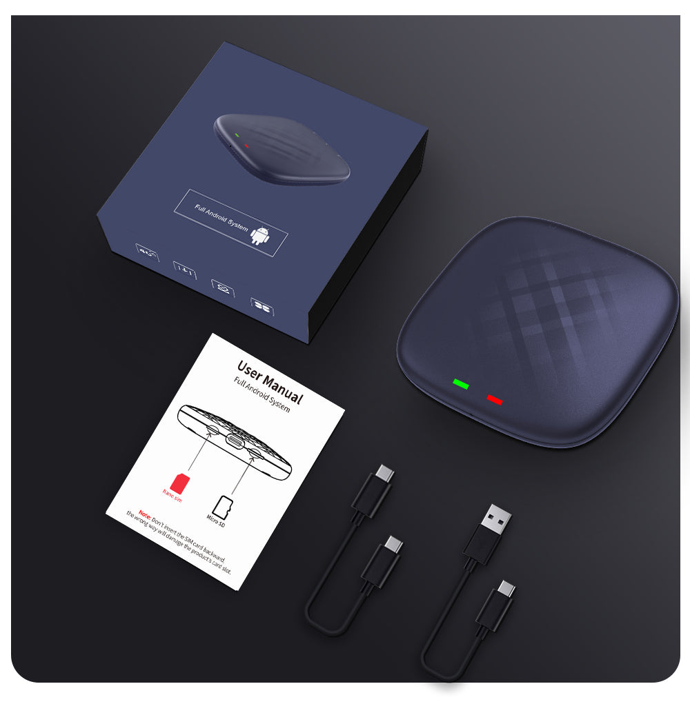 Carlinkit Carplay AI Box Plus Android 13 8+128GB draadloze auto Bluetooth-adapter