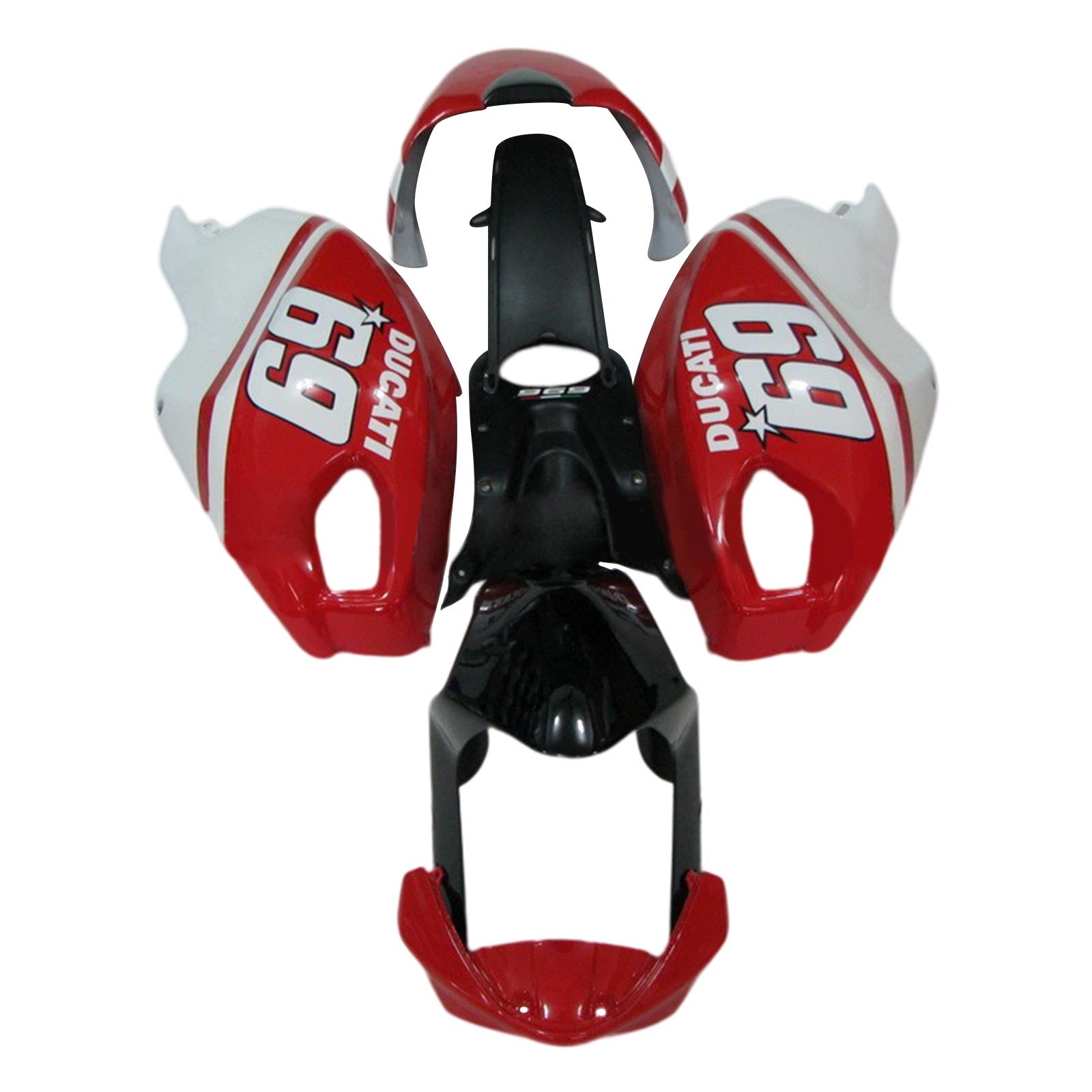 Alle årene Ducati Monster 696 796 1100 S Evo Fairing Kit karosseri
