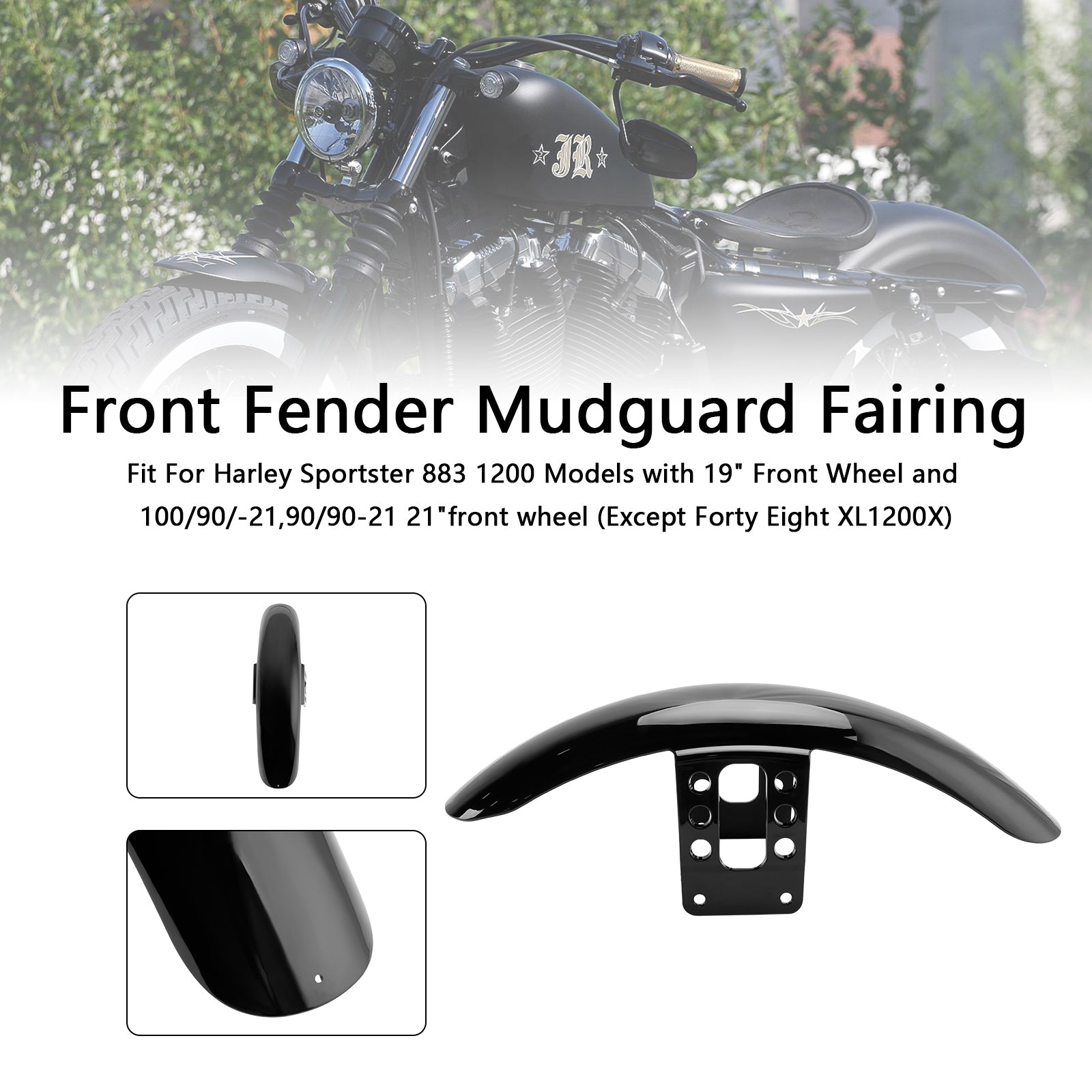 1988-Up Sportster 883 1200 High Front Fender Mudguard Fairing