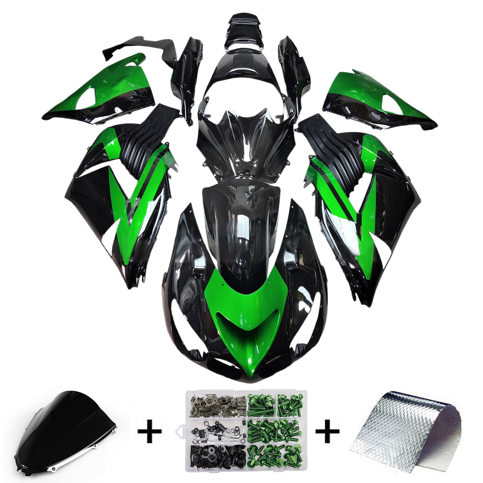 Injectie Kuip Kit Carrosserie geschikt voor Kawasaki ZX14R ZZR1400 2006-2011
