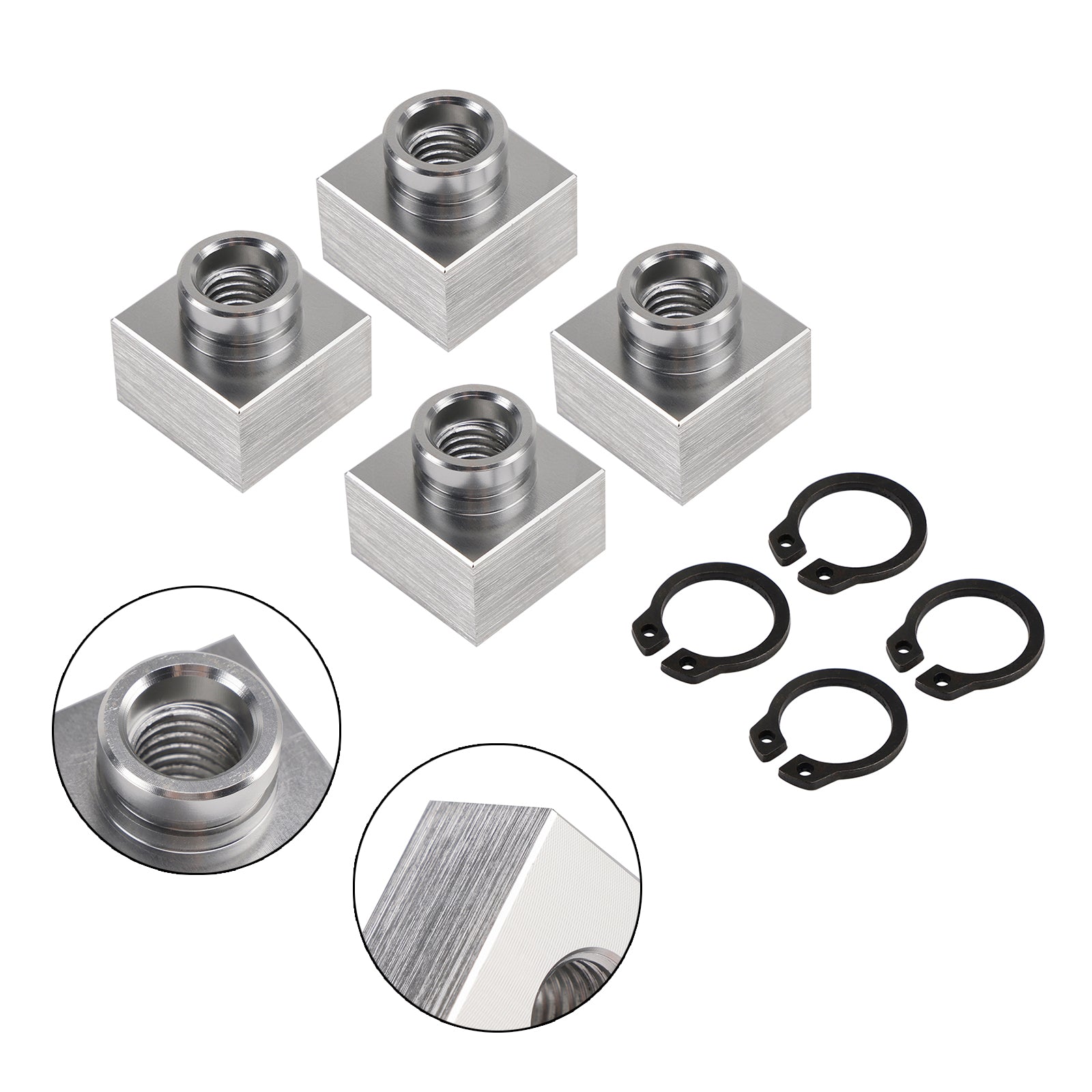 4X Set snöskoter Trailer Insert Mutter & Knäppring 04414 03400 För Triton Xt & Lt