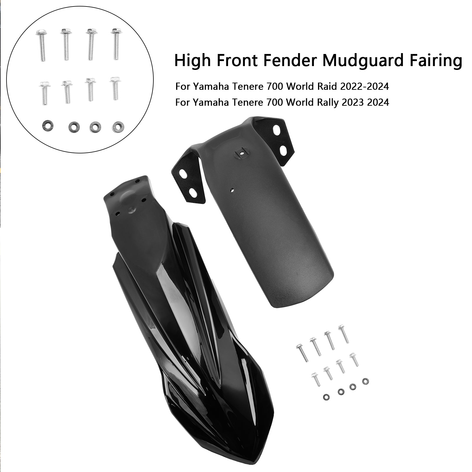 High Front Fender Mudguard Fairing For Yamaha Tenere 700 2019-2024
