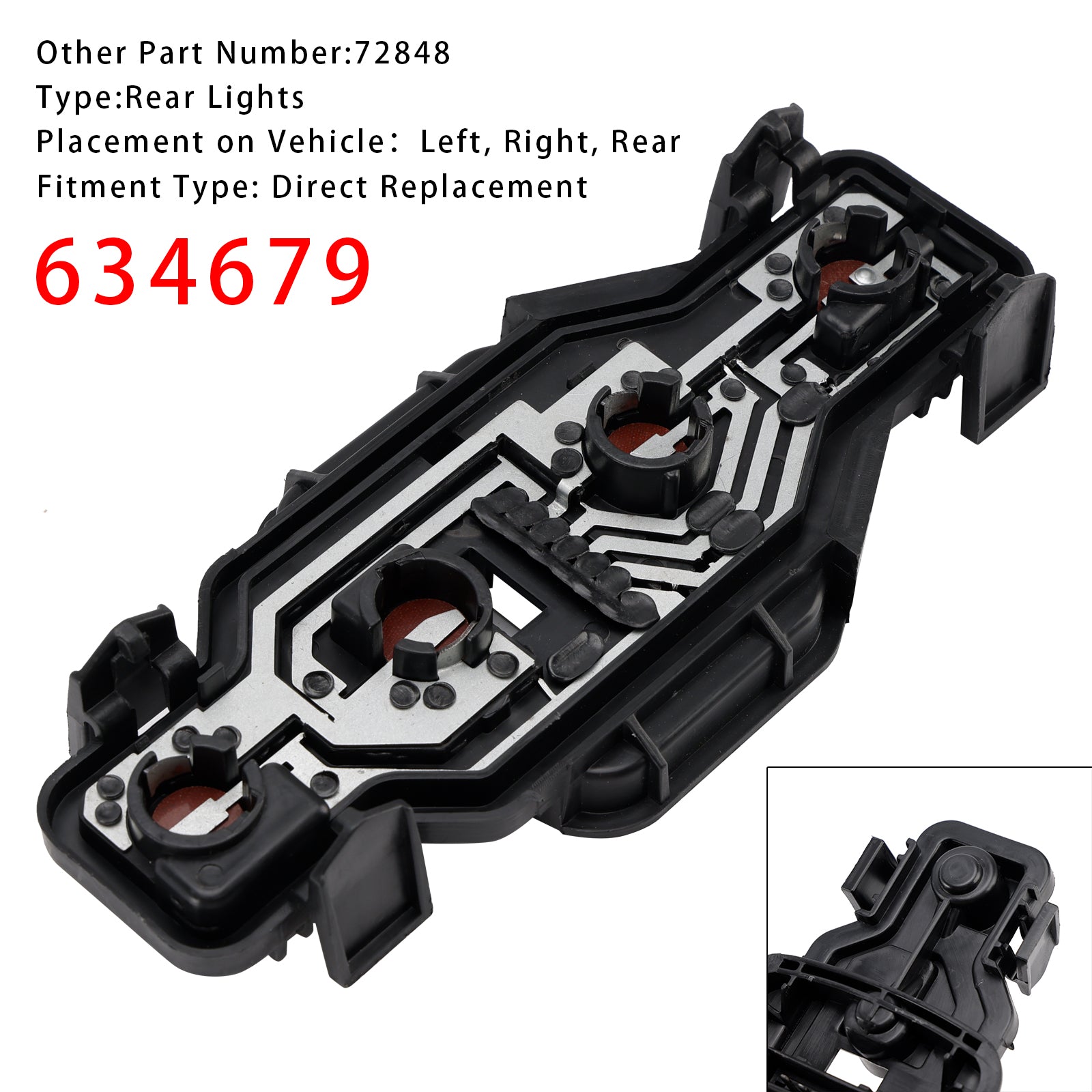 Baklyskholder 634679 for Citroen Berlingo Peugeot Partner