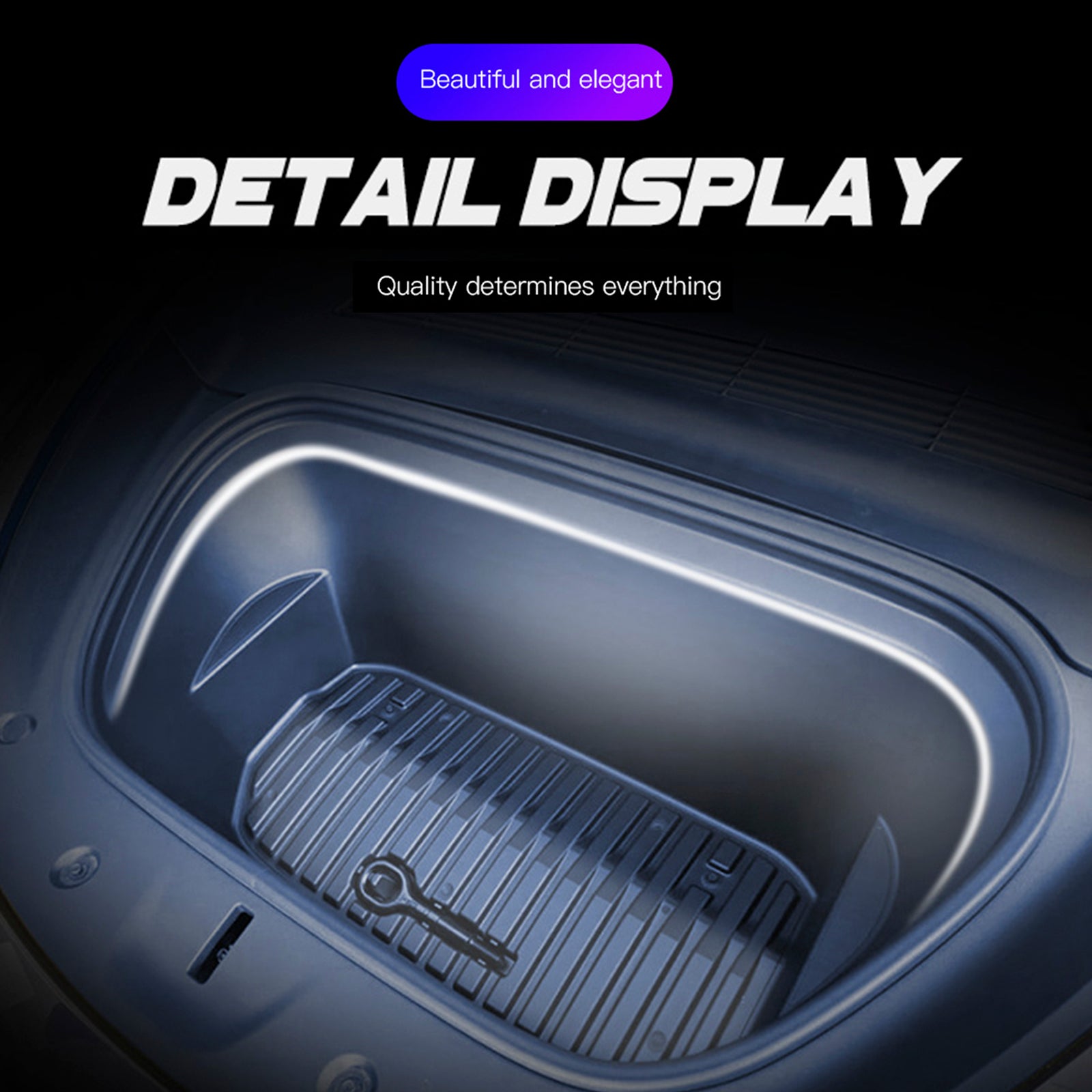 Tira de luz LED de ambiente ambiental para maletero delantero, blanca, para Tesla Model 3/Y/S/X