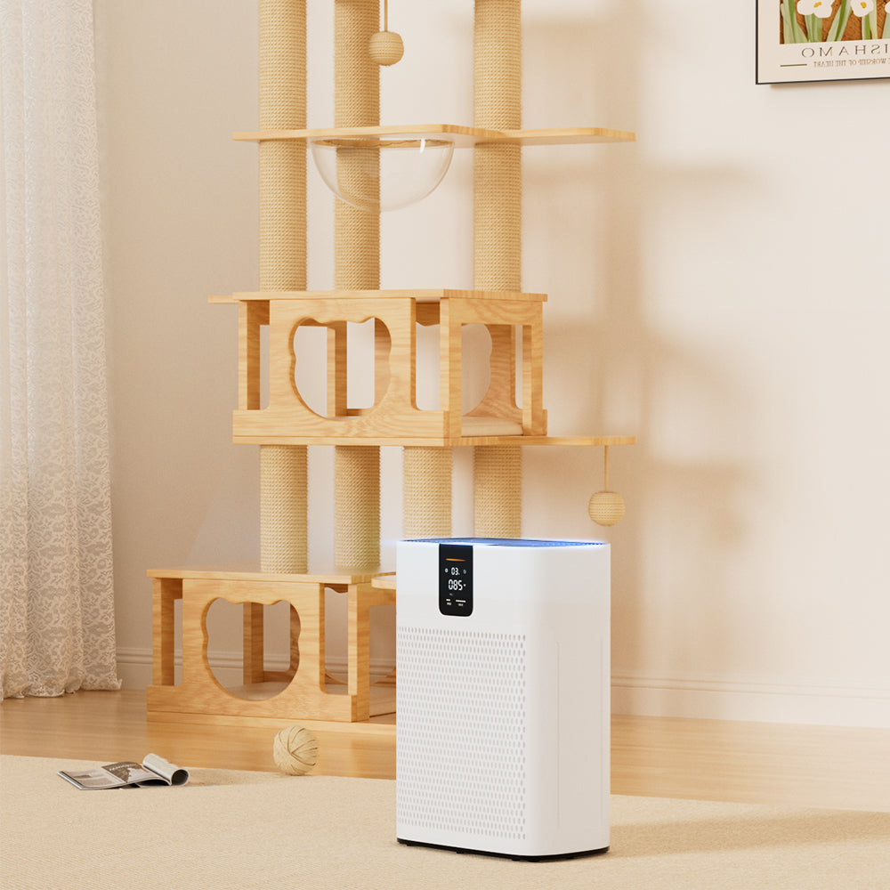 Smoke HEPA Air Purifier 15dB Quiet Sleep Mode. Smart Air Purifiers with App for Pet Hair Odor Dander Air Purifier for Home Bedroom Large Room Up to 2400 Ft2, Office Dust with 2 Filters