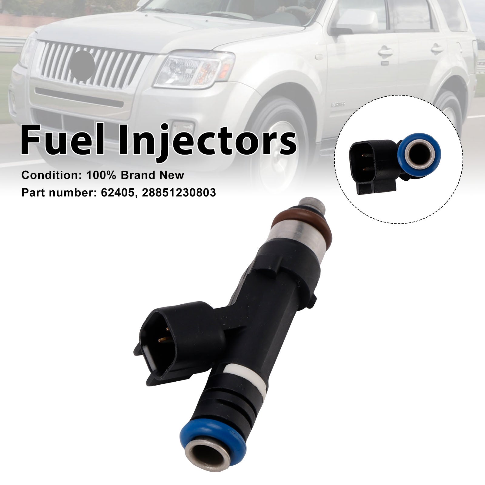 62405 Fuel Injectors 28851230803 For Mercury Mariner Ford Escape Lincoln
