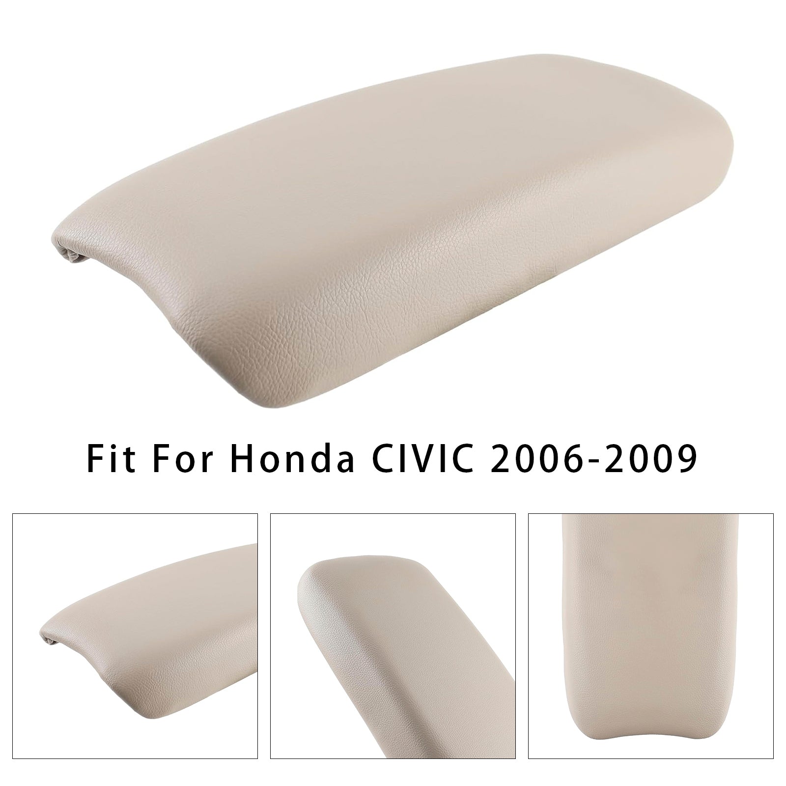 2006-2009 Honda CIVIC beige lederen armsteun middenconsoledeksel