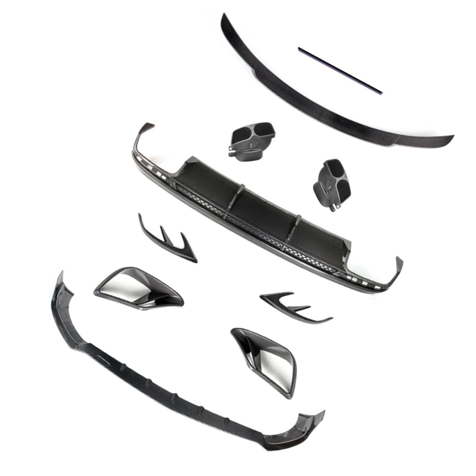Kit carrosserie pare-chocs en fibre de carbone compatible Mercedes-Benz W217 S63 S65 AMG Coupé 2019-2021
