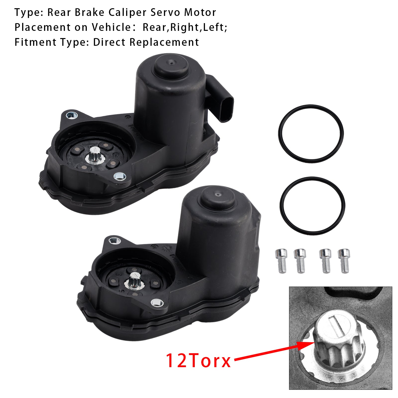 2013-2018 For Mercedes-Benz B-Class W242,W246 1.5L Hatch Pair Rear Brake Caliper Servo Motor 1729060300