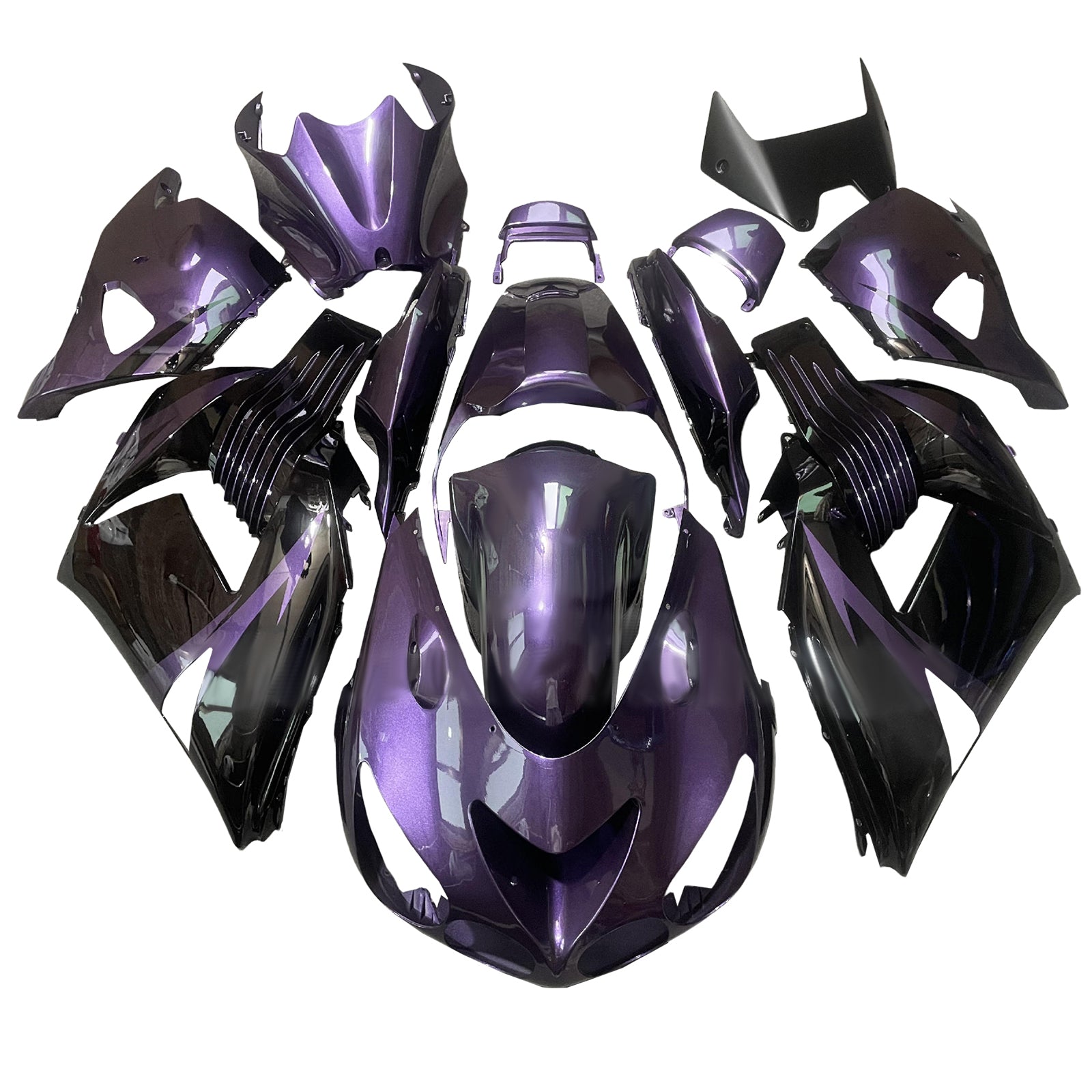 Injectie Kuip Kit Carrosserie geschikt voor Kawasaki ZX14R ZZR1400 2006-2011