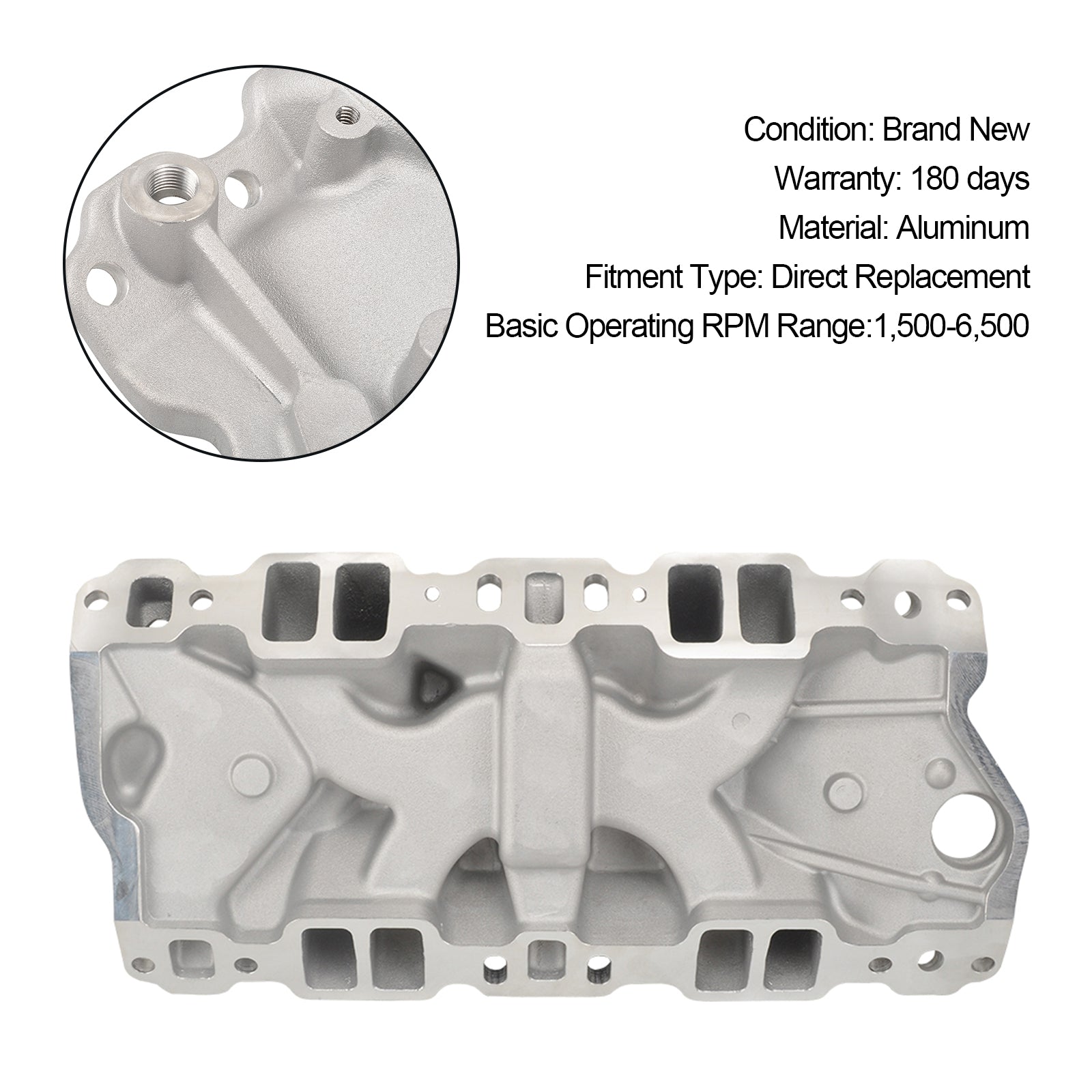 Dual Plane Inlaatspruitstuk geschikt voor Chevy Small Block 305 327 350 400 57-86 High Rise
