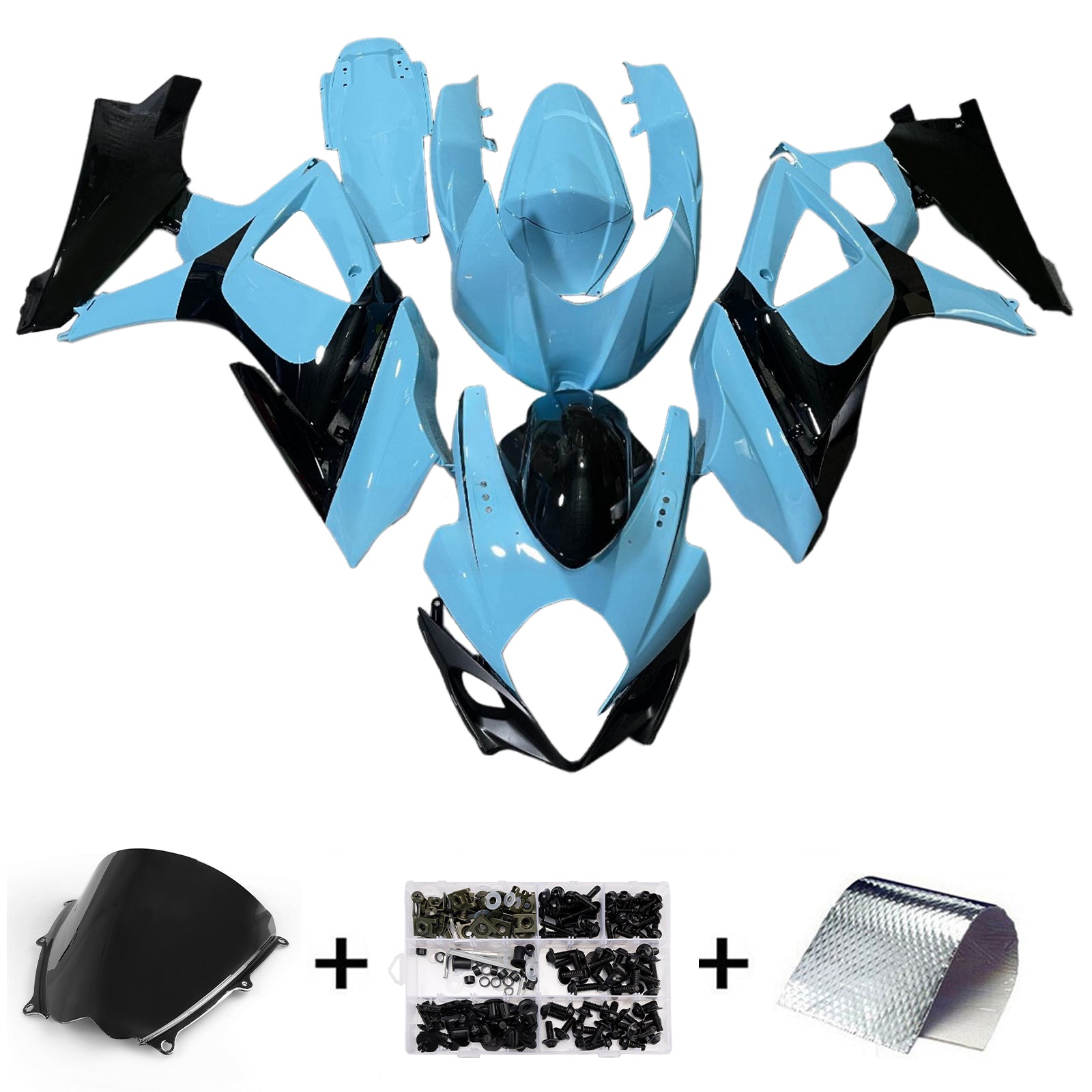 Injeksjon Fairing Kit karosseri plast abs for suzuki gsxr1000 2007-2008 K7