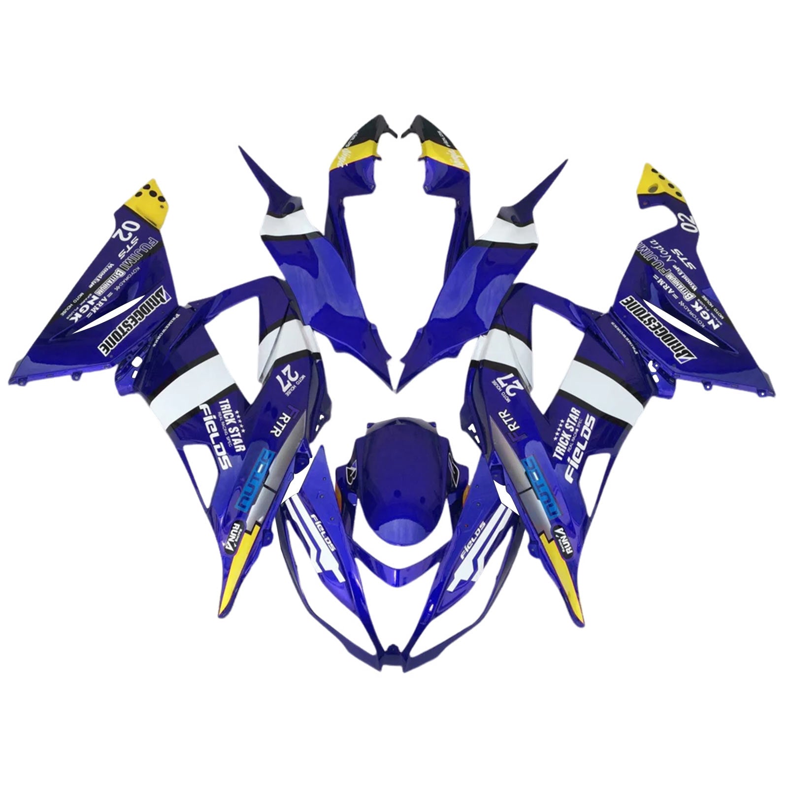 2013-2018 KAWASAKI ZX6R 636 Injektionsmässa Kit Bodywork Plastic ABS