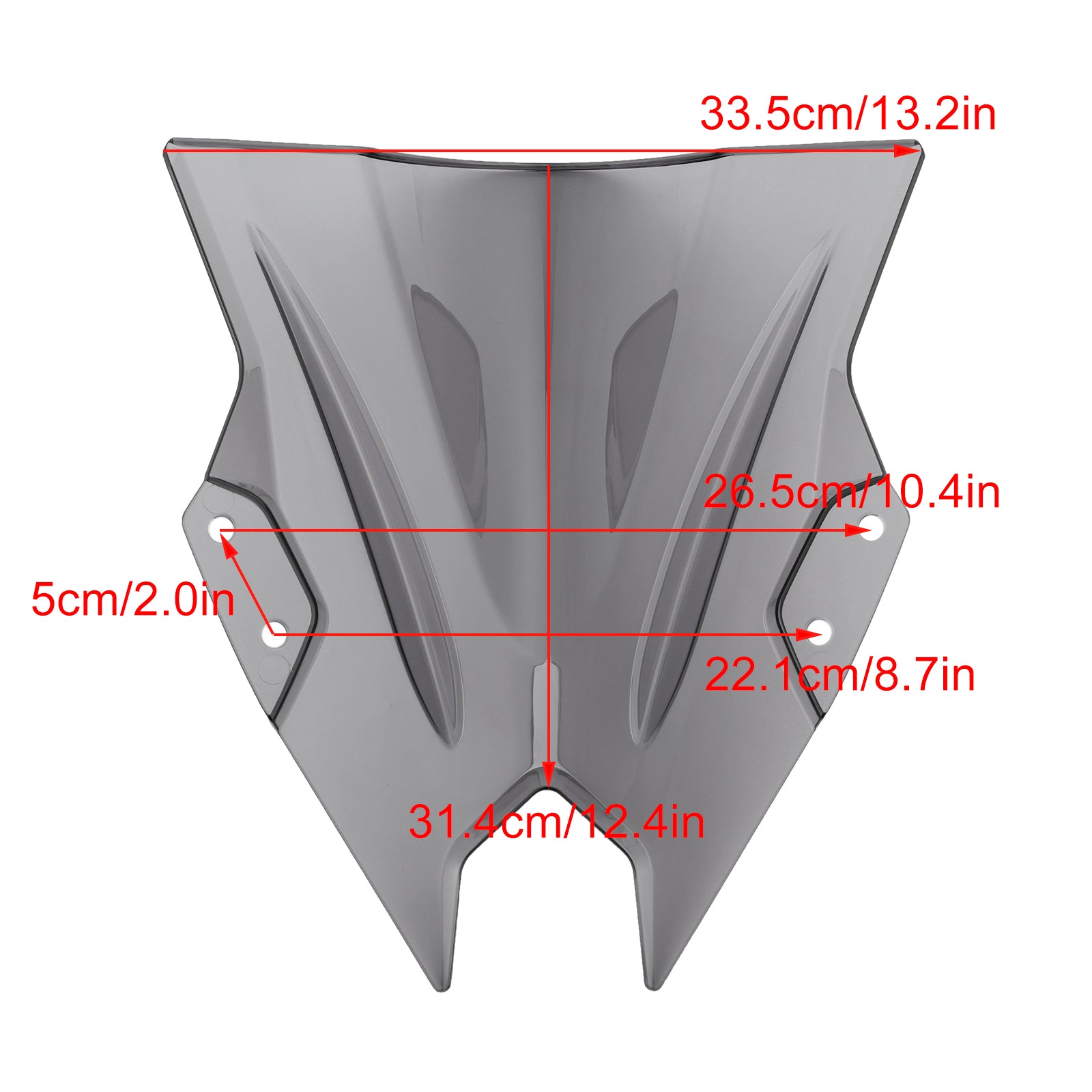 Vindrutan vindruta för Kawasaki Ninja 500 EX500R 2024-2025