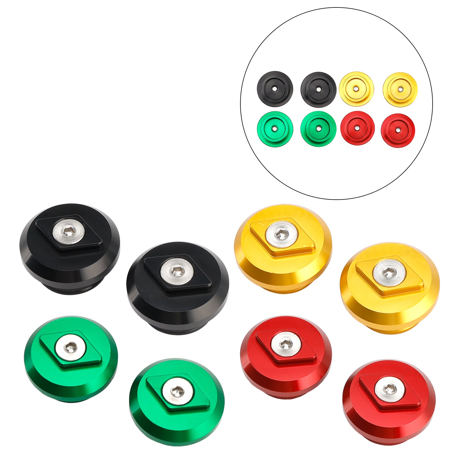 PAIRE DE BOUCHONS DE CADRE EN ALUMINIUM POUR KAWASAKI NINJA 500 2024 2025